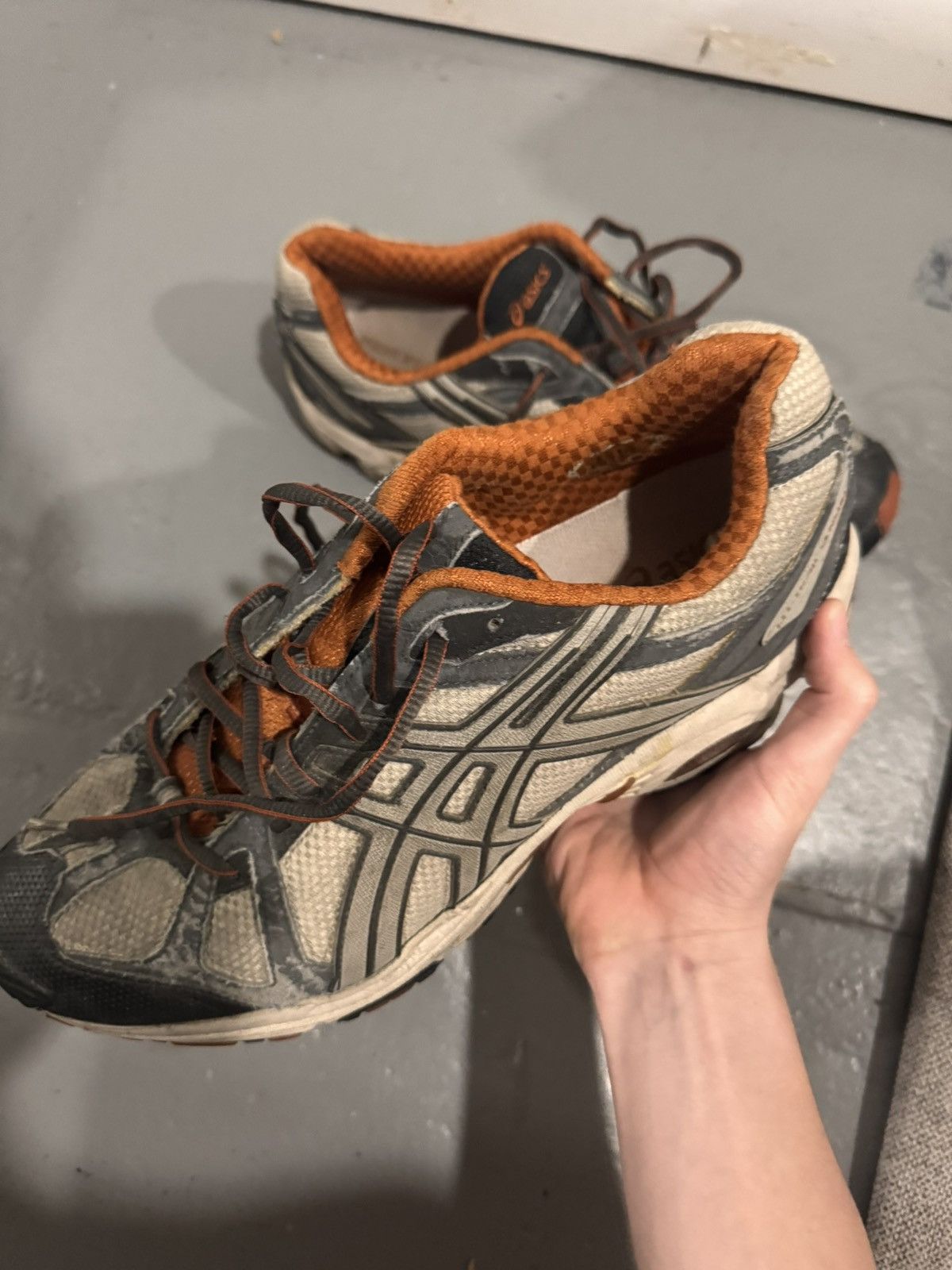 Asics Orange and Grey Asics Gel Trail Sensor IGS Men’s 12 Size US 12 / EU 45 - 2 Thumbnail