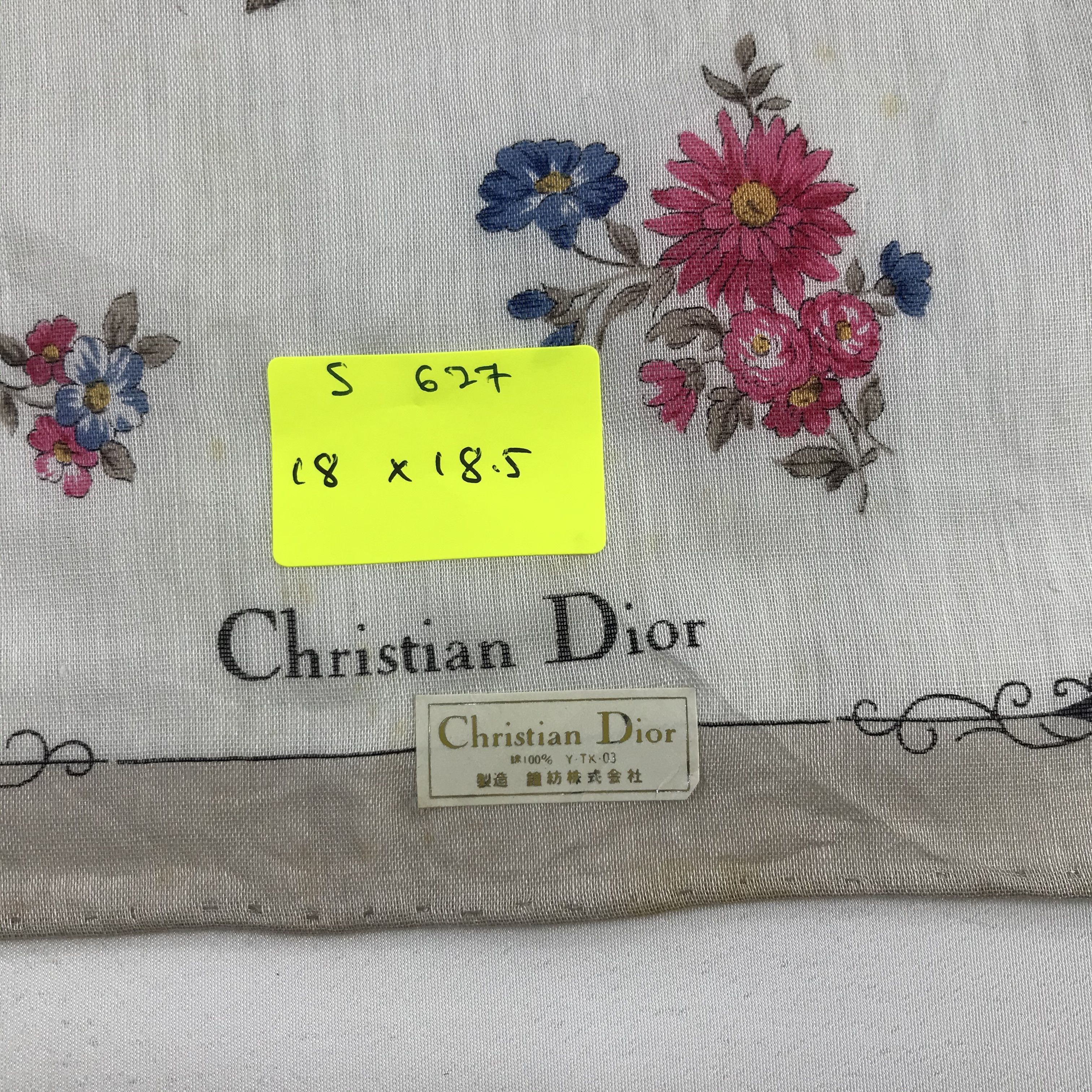 Christian Dior Monsieur × Vintage Christian Dior Bandana / Handkerchief / Neckerchief - S627 Size ONE SIZE - 5 Thumbnail