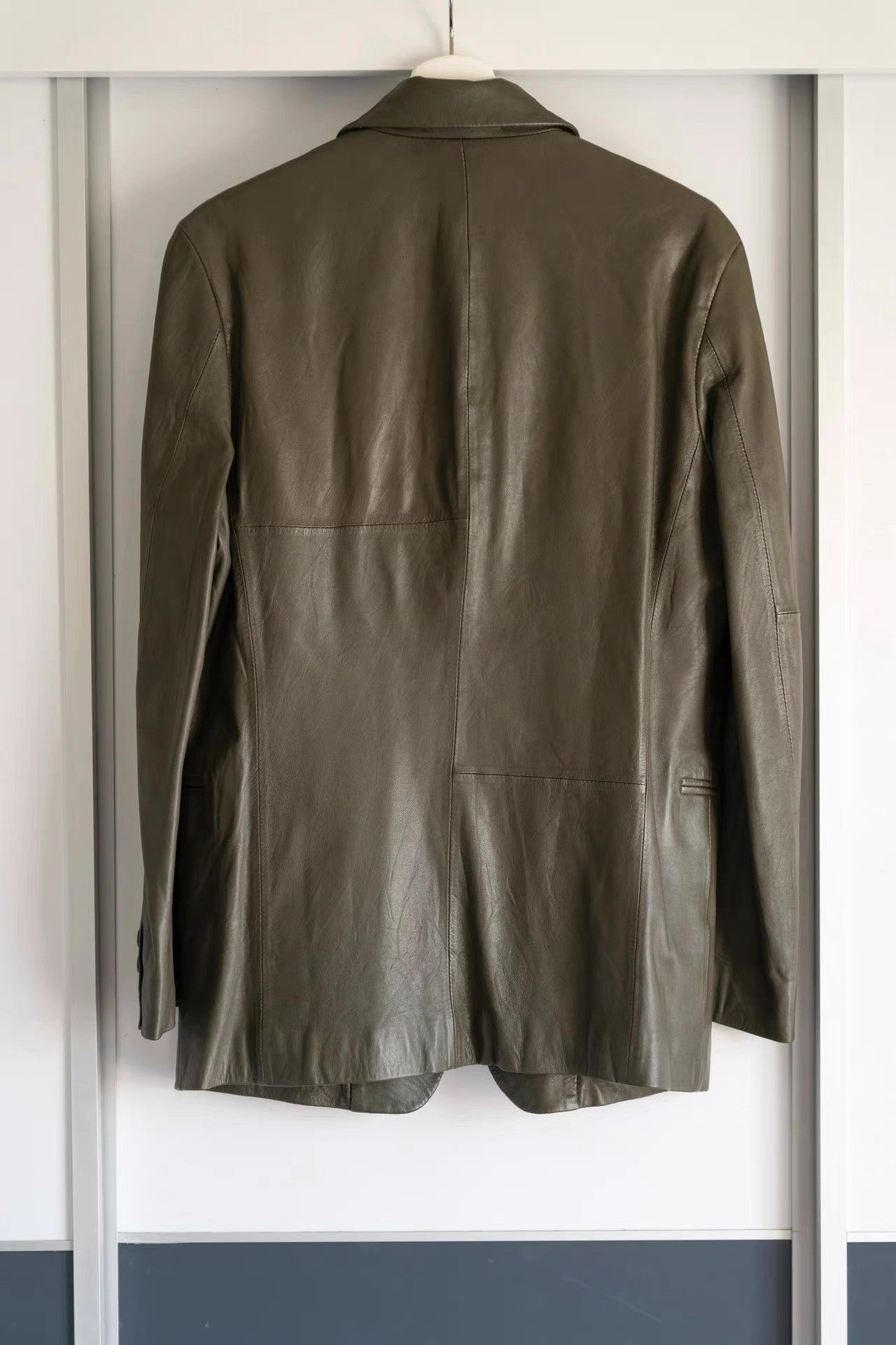 Yohji Yamamoto Beige Leather Jacket - Size M Size US M / EU 48-50 / 2 - 1 Thumbnail