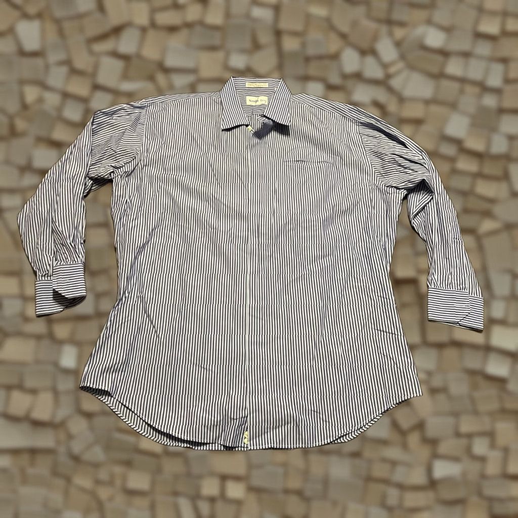 Needles Needle Trix Shirt Men XL Blue Striped Button Up Long Sleeve Size US XL / EU 56 / 4 - 1 Thumbnail