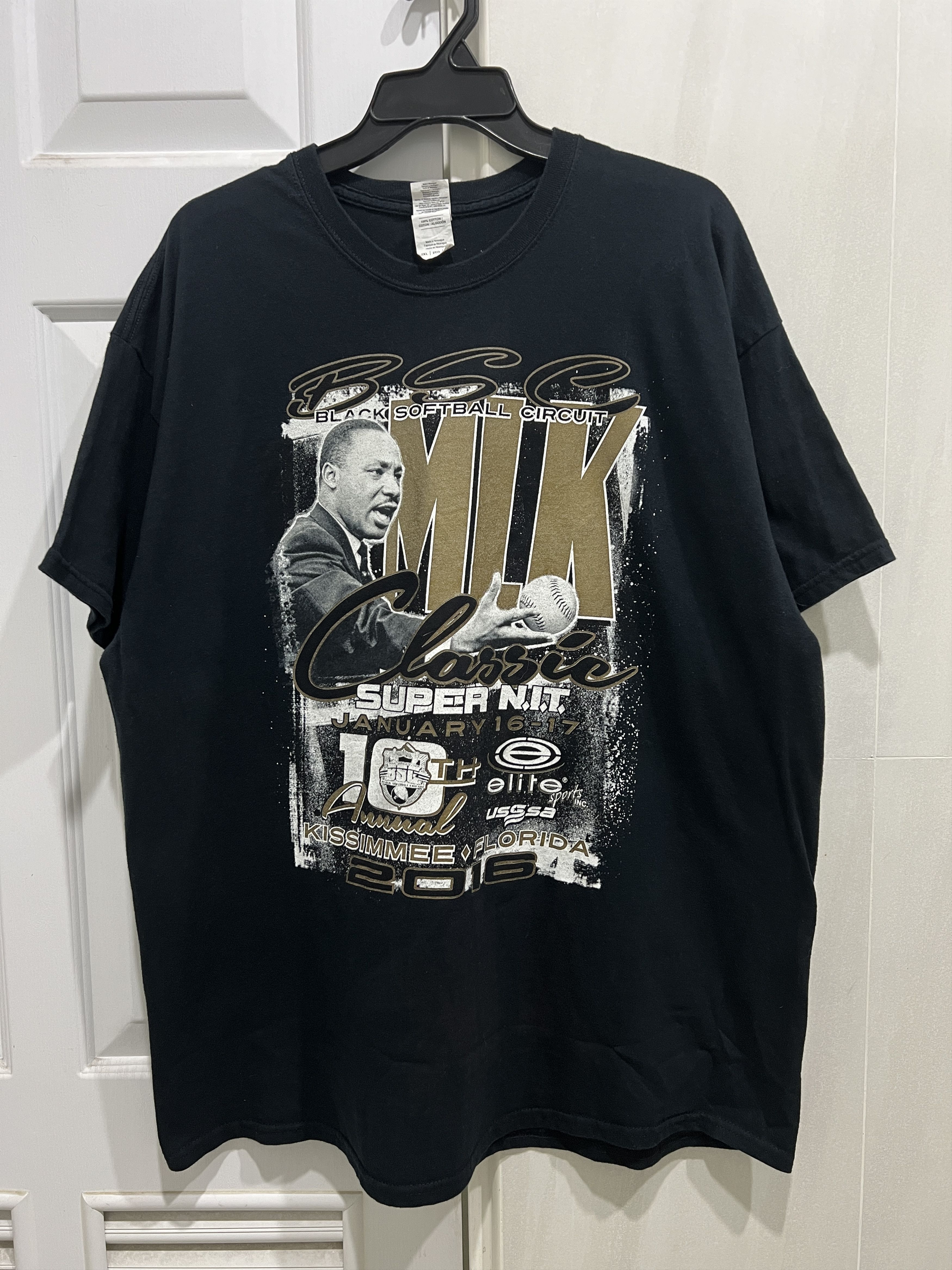 Martin Luther King MLK black softball circuit Promo Tee 2XL