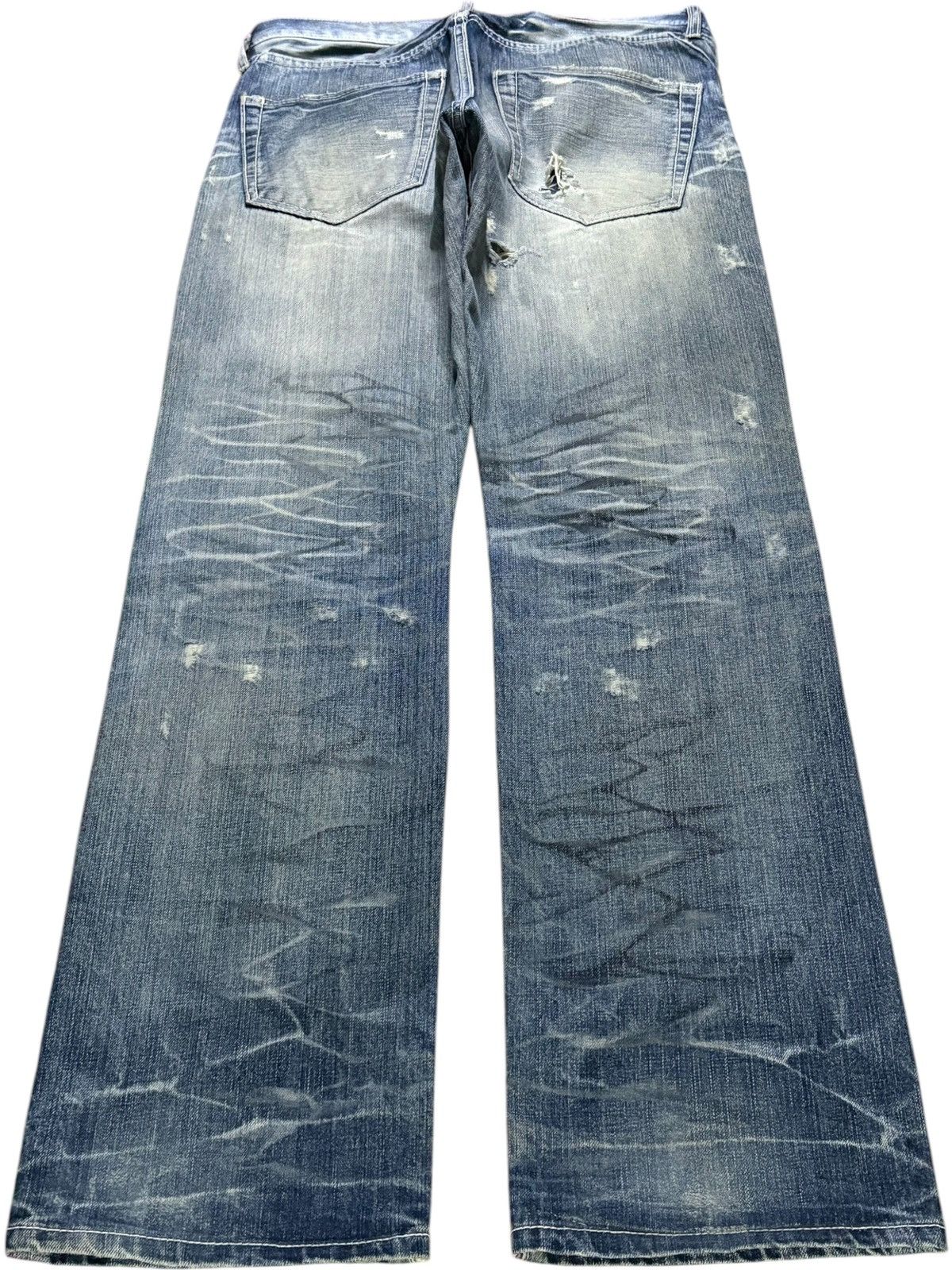 semanticdesign Vintage Semantic Design Patchwork Mud Wash Baggy Jeans Size US 32 / EU 48 - 2 Thumbnail
