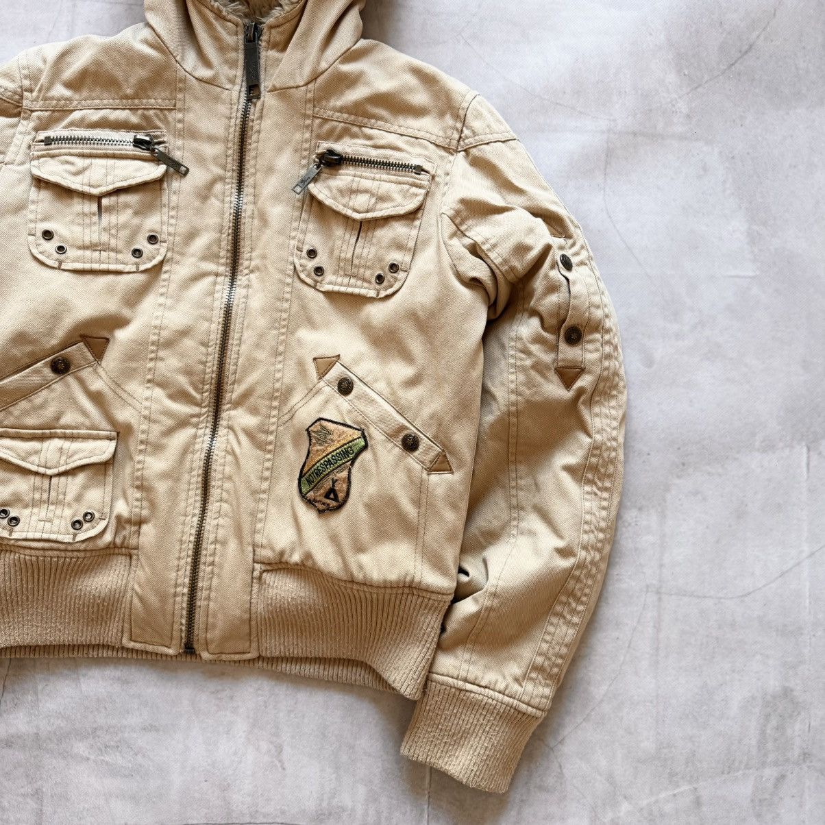 Hysteric Glamour × Undercover Military Bomber Jacket Zip Faux Fur LGB If Six Was Nine Vibe Size M / US 6-8 / IT 42-44 - 2 Thumbnail