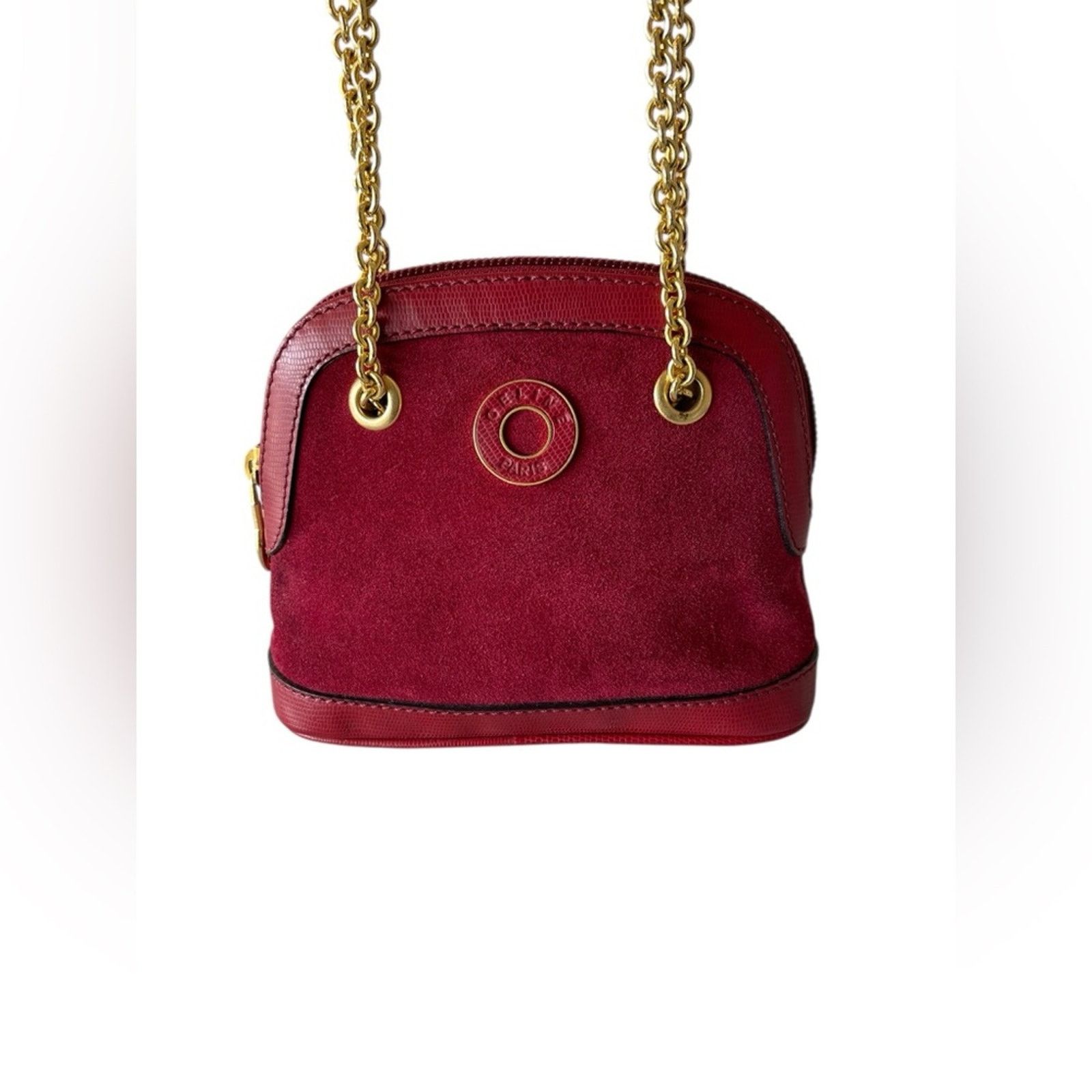 Celine Céline Red and Gold Leather Pochette Shoulder Bag Golden Size ONE SIZE - 4 Thumbnail