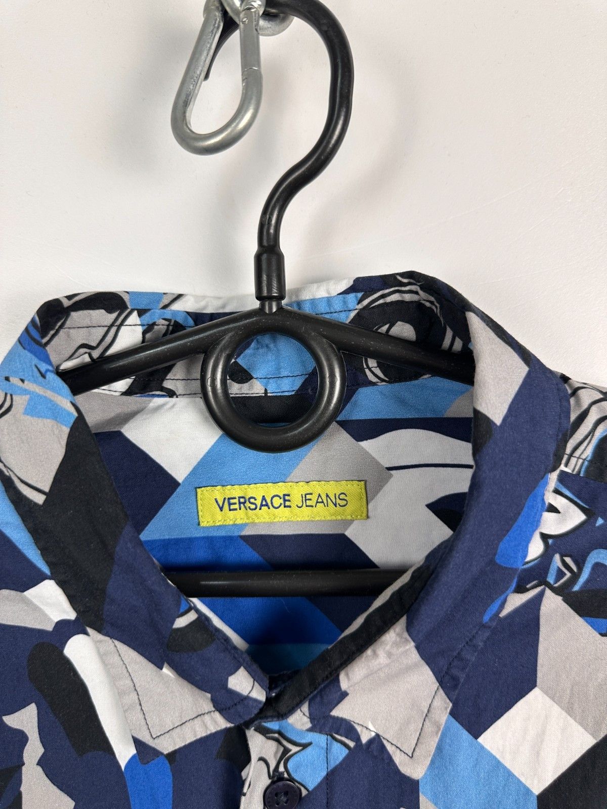 Versace Versace Jeans Print Shirt Button Down Blue Mens Size XL Size US XL / EU 56 / 4 - 4 Thumbnail