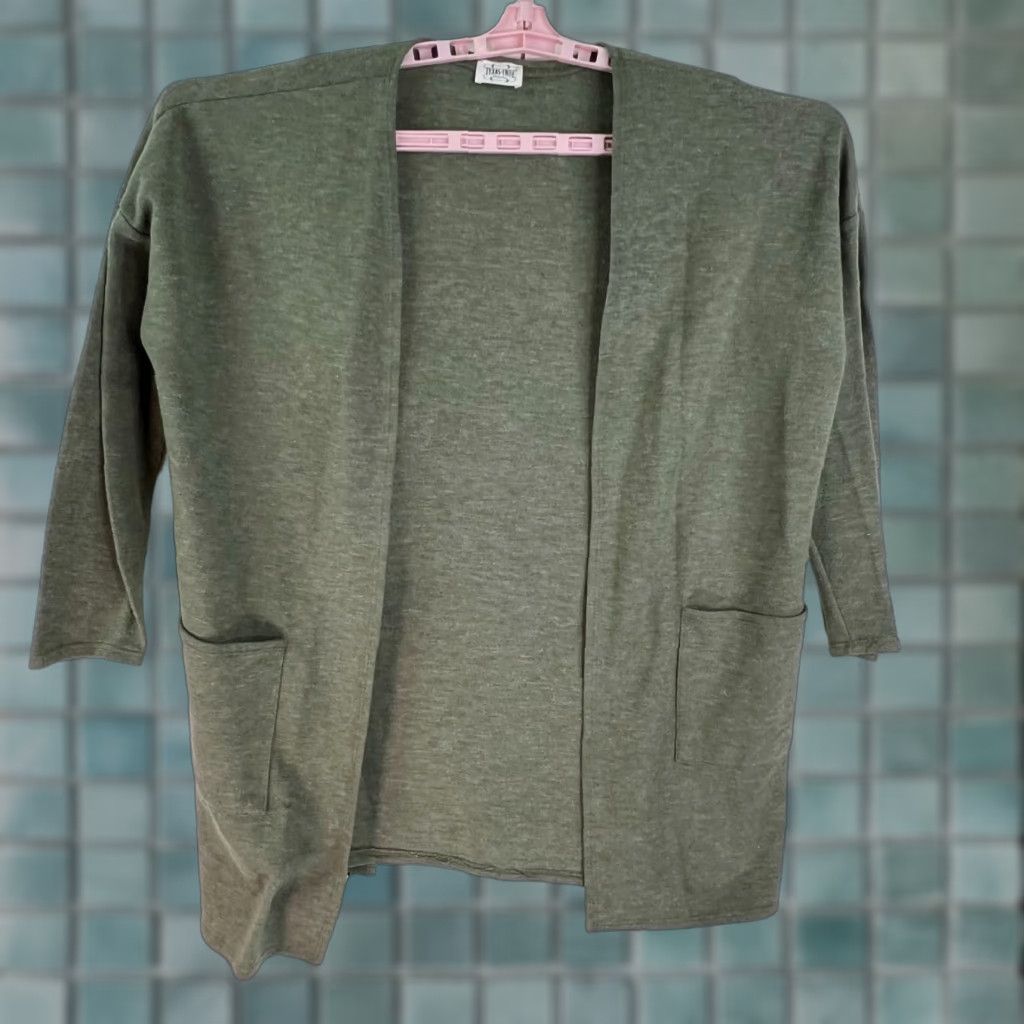 Vintage VINTAGE Texas True Threads Open Cardigan Womens XL Green Pockets Relaxed Fit Cardigan Size XL / US 12-14 / IT 48-50 - 1 Thumbnail