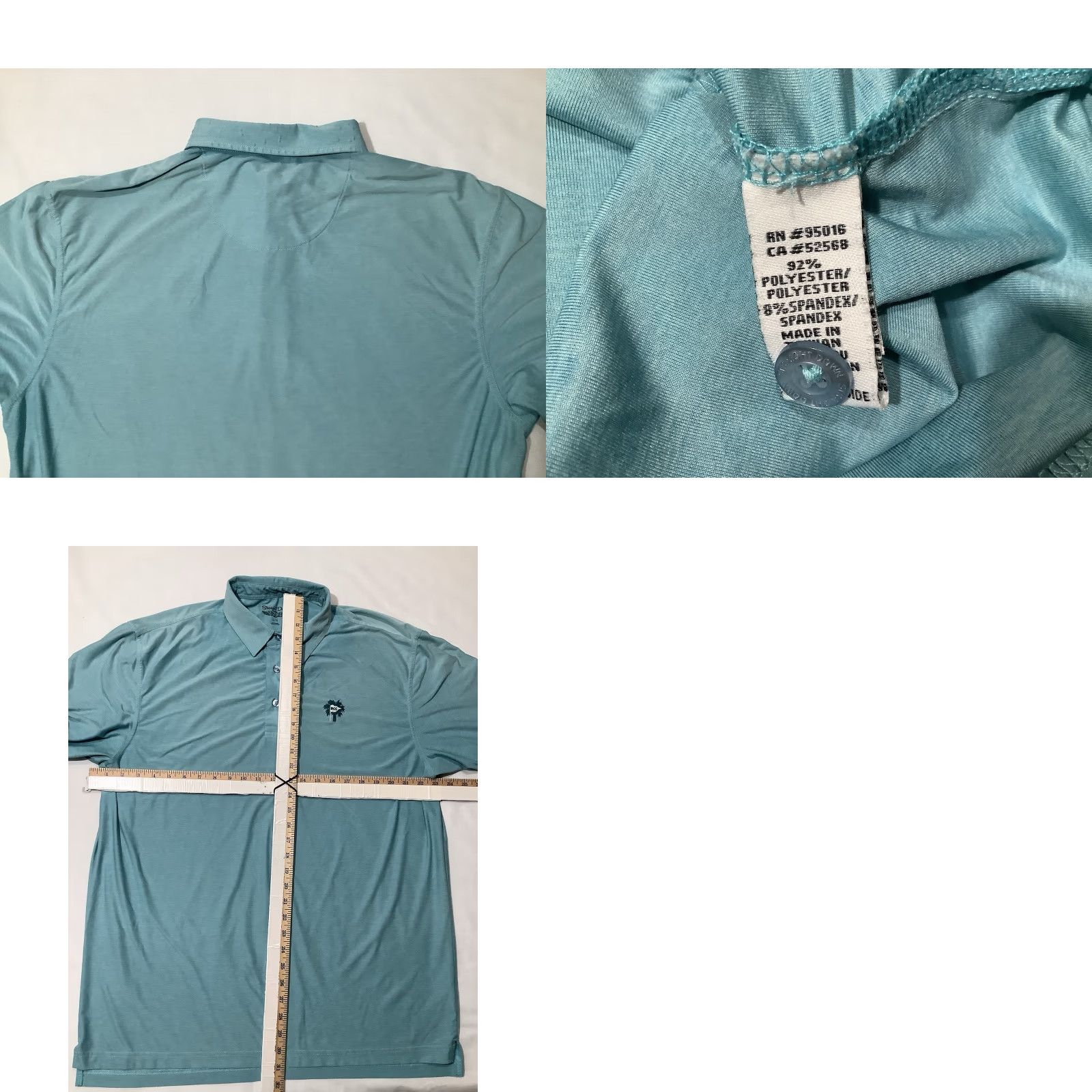 Vintage Straight Down Polo Shirt Mens Large Blue Heathered Short Sleeve Golf BCC Size US L / EU 52-54 / 3 - 8 Thumbnail