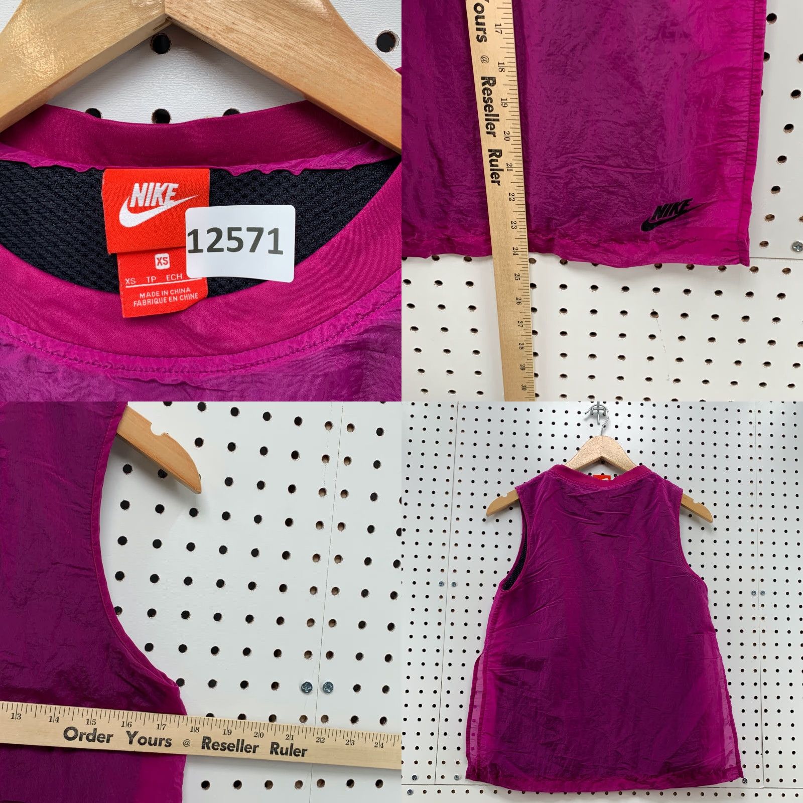 Nike Nike Shirt Adult Womens XS Tank Sleeveless Crew Neck Activewear Pink Maroon 90s? (if not known, skip) Size XS / US 0-2 / IT 36-38 - 8 Thumbnail