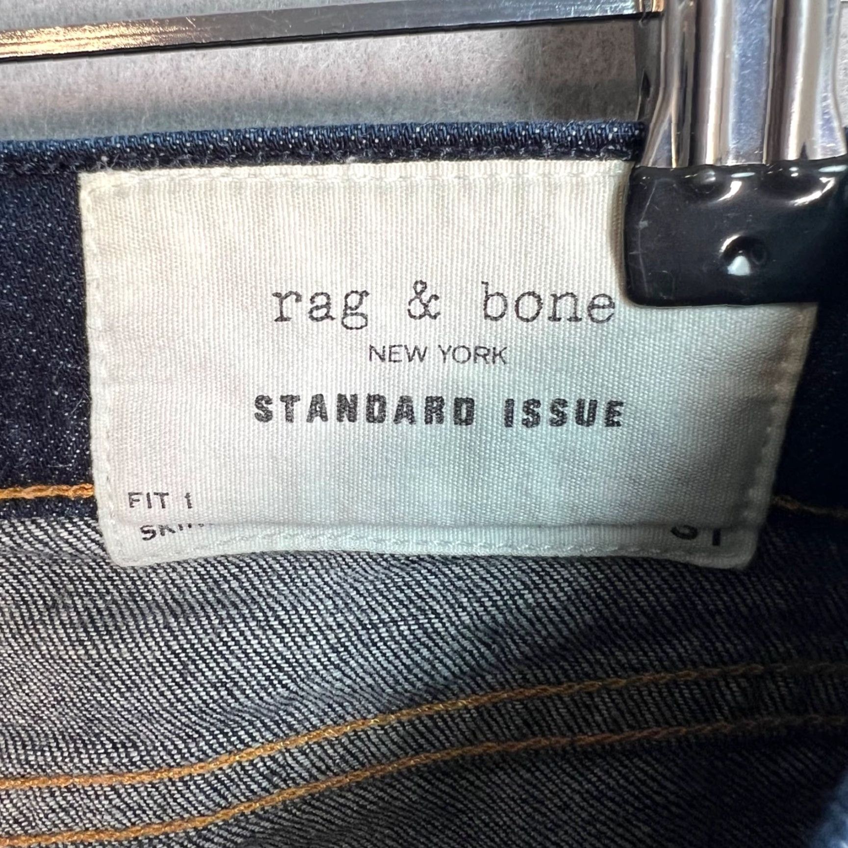 Rag & Bone rag & bone Womens Jeans Skinny Standard Issue Raw Denim Blue Size 31 Size 24" / US 00 / IT 34 - 3 Thumbnail