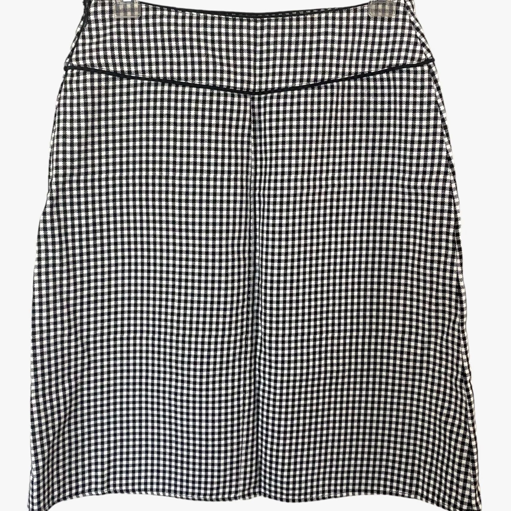 Vintage VINTAGE Gemilli Skirt Women A-Line Mini Size 6 White Black Check Zip Size 28" / US 6 / IT 42 - 4 Thumbnail