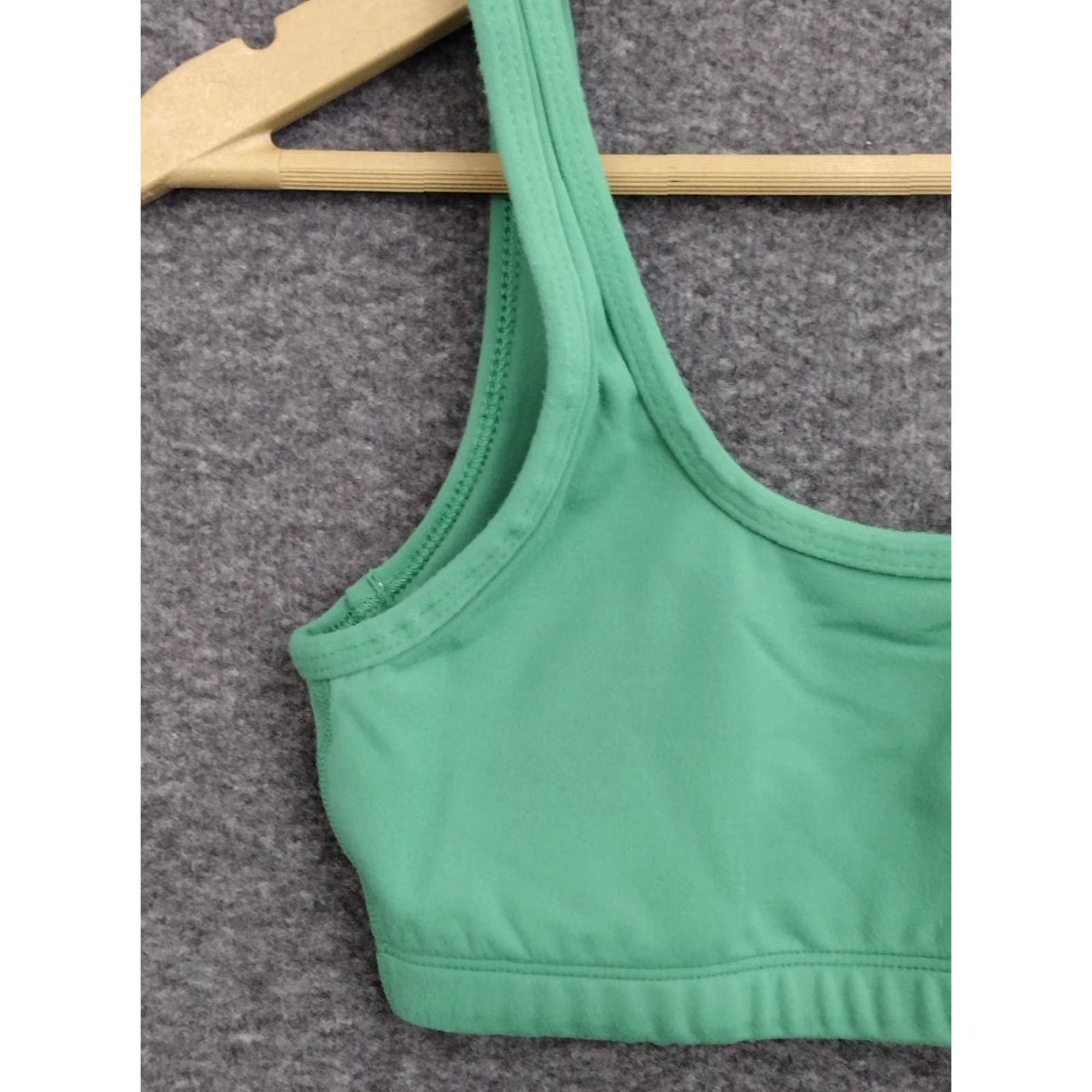 Vintage TnAction Women's Mini Sports Bra Shirt Women S Green Solid Sports 90s? Size ONE SIZE - 6 Thumbnail