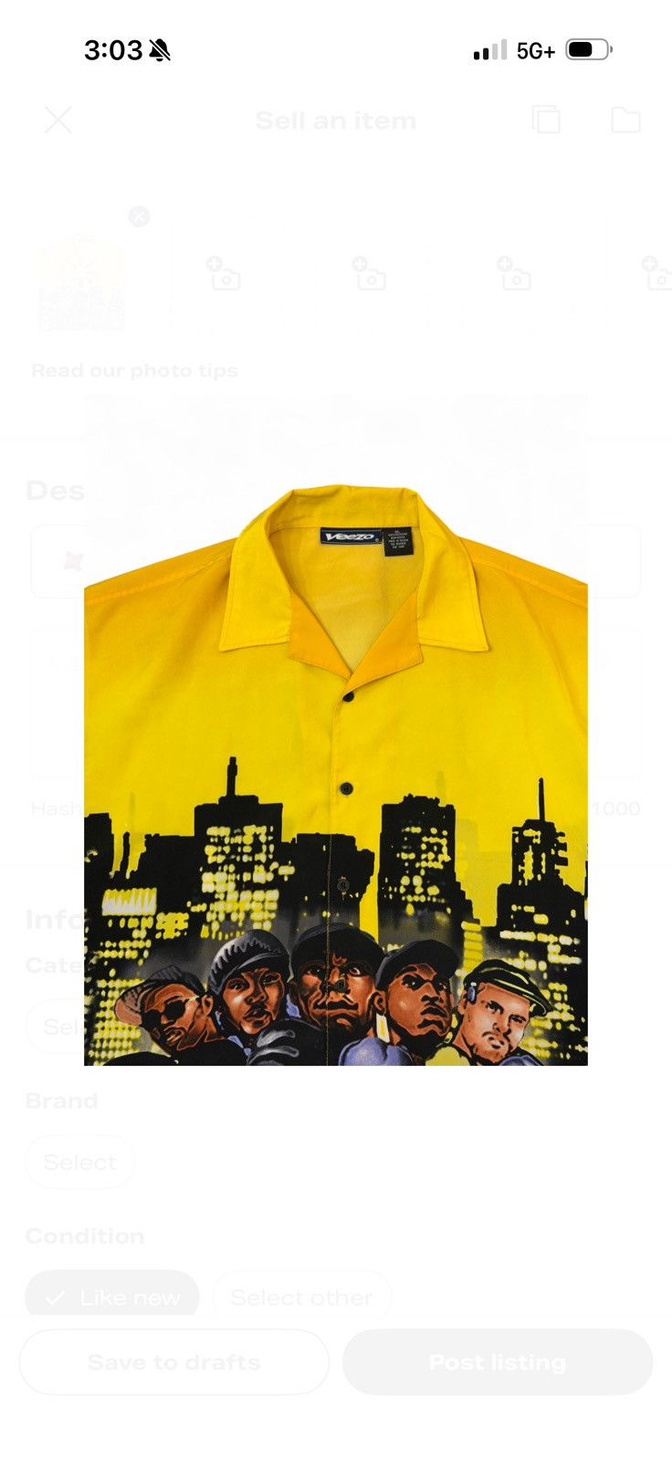Other Veezo Y2K Hip-Hop City Graphic Button-Up (1999–2002) Size US XL / EU 56 / 4 - 7 Thumbnail