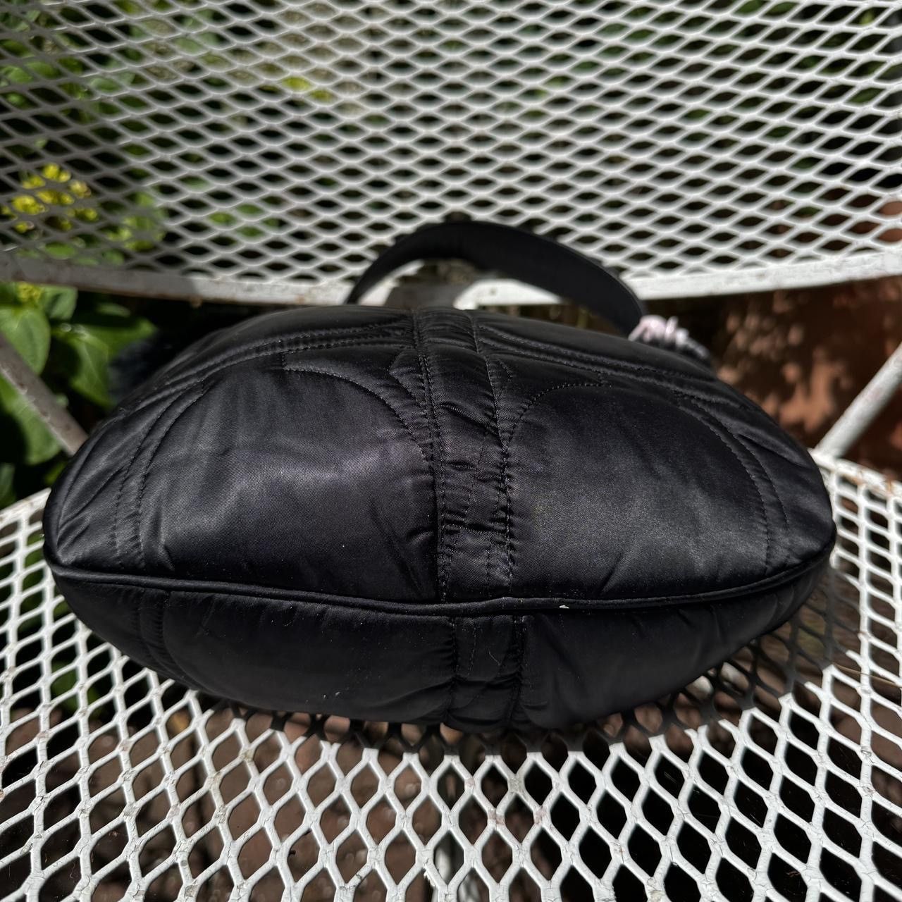 Coach Y2K Nylon Black Coach Bag with Rabbit Fur Trim Size ONE SIZE - 5 Thumbnail