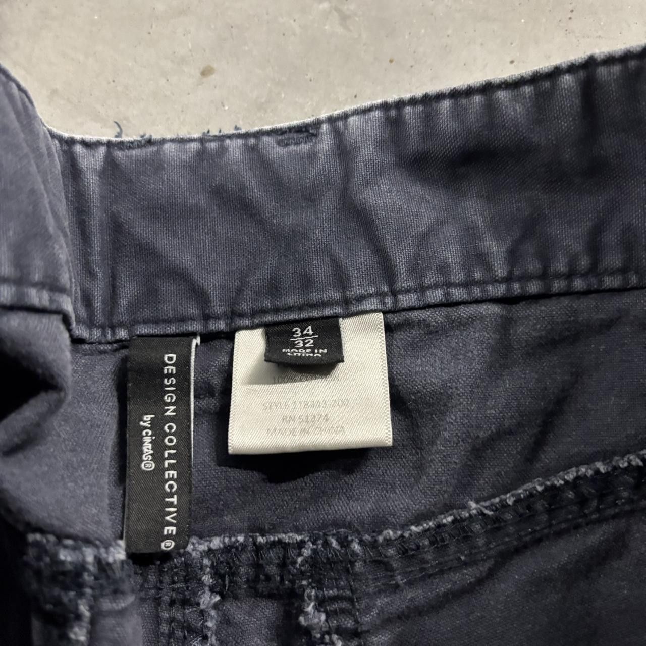 Vintage Crazy Vintage Y2K/2000s Grunge Faded Navy Blue Workwear Cargo Pants! 32x30 Size US 32 / EU 48 - 7 Thumbnail