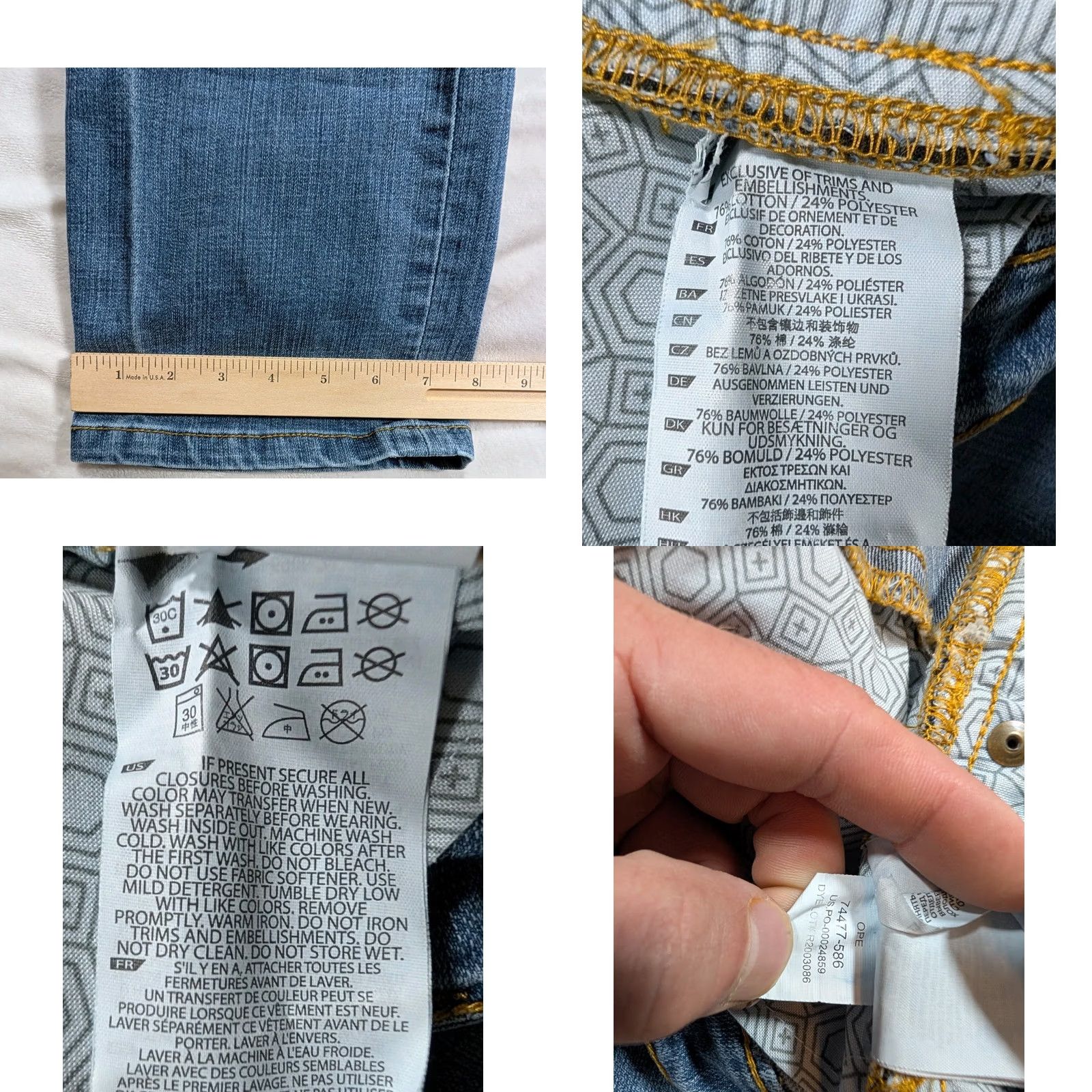 Vintage 5.11 Tactical Defender Stretch Jeans 7-Pocket Blue Denim Mens 30x34 Regular Regular XS? Size US 30 / EU 46 - 9 Thumbnail