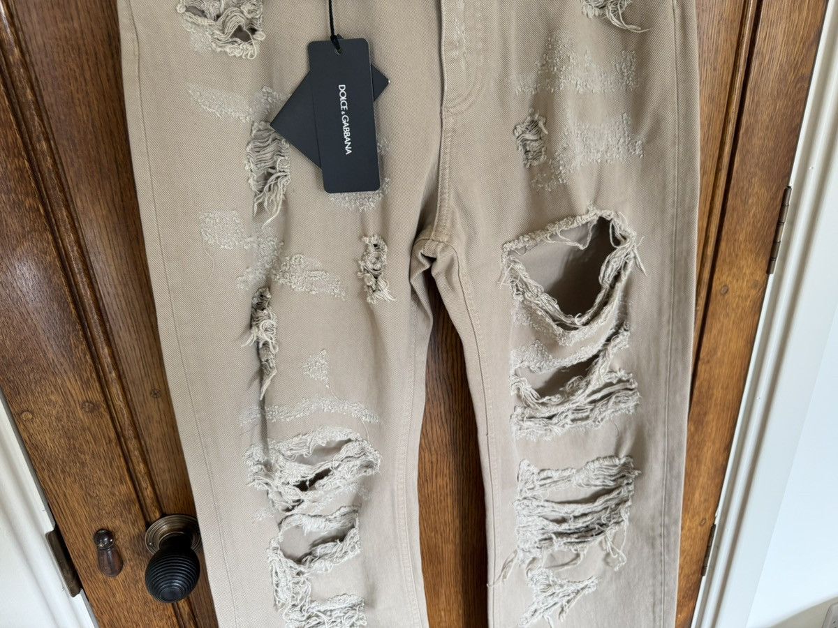 Dolce & Gabbana Dolce & Gabbana D&G destroyed ripped khaki baggy jeans pants Size US 30 / EU 46 - 10 Thumbnail