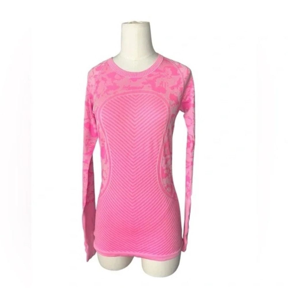 Lululemon Lululemon Swiftly Tech Long Sleeve Crew Heathered Raspberry Size M / US 6-8 / IT 42-44 - 1 Thumbnail