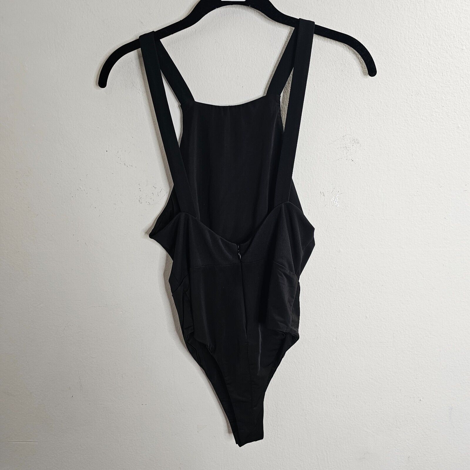 Other CQ by CQ Sexy Black Square Neck Low Back Zip Bodysuit Medium Size M / US 6-8 / IT 42-44 - 2 Thumbnail