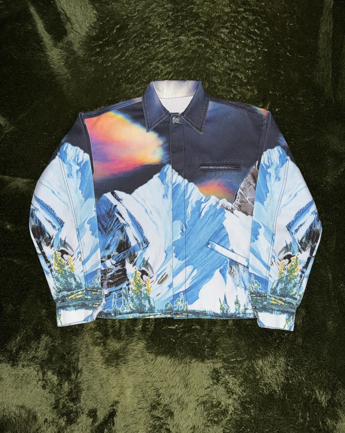 Bluemarble [M] BLUEMARBLE Mountain printed heavy Cotton Work Jacket Size US M / EU 48-50 / 2 - 1 Thumbnail