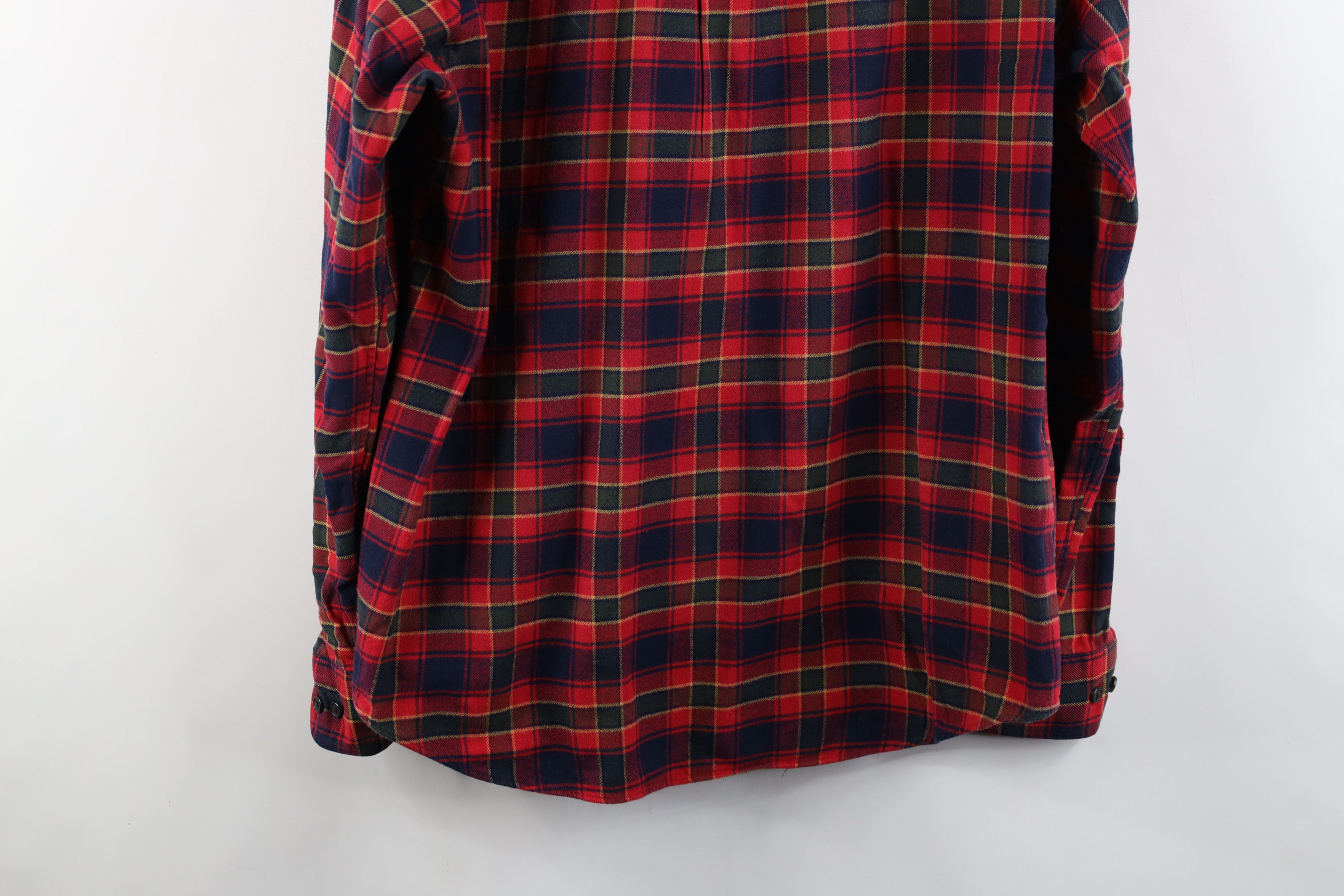 Lands' End × Vintage Vintage Lands End Flannel Collared Button Down Shirt Plaid Size US M / EU 48-50 / 2 - 13 Thumbnail