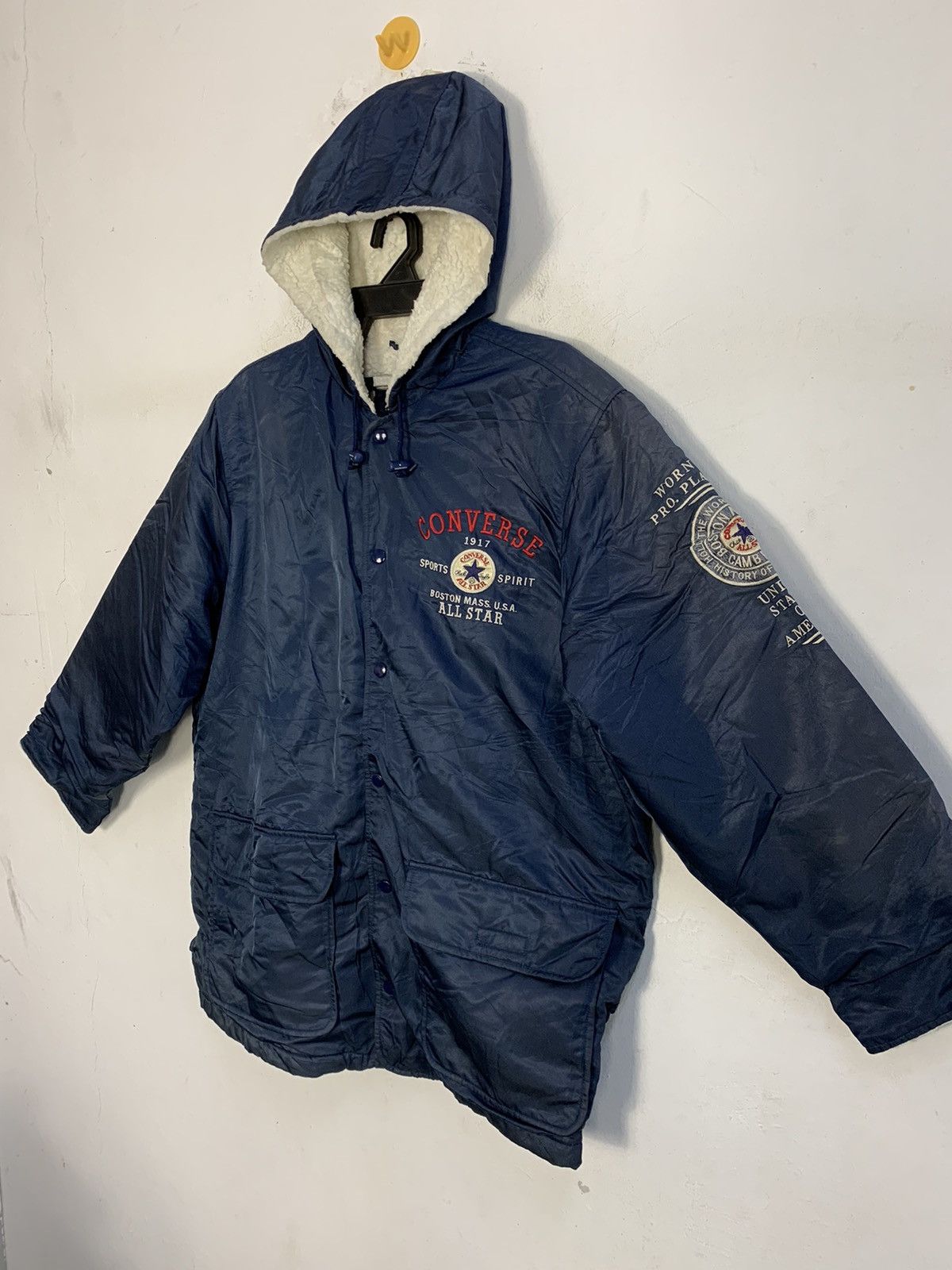 Converse 90s All Star Chuck Taylor Sherpa Hooded Jacket Padded Size US M / EU 48-50 / 2 - 4 Thumbnail