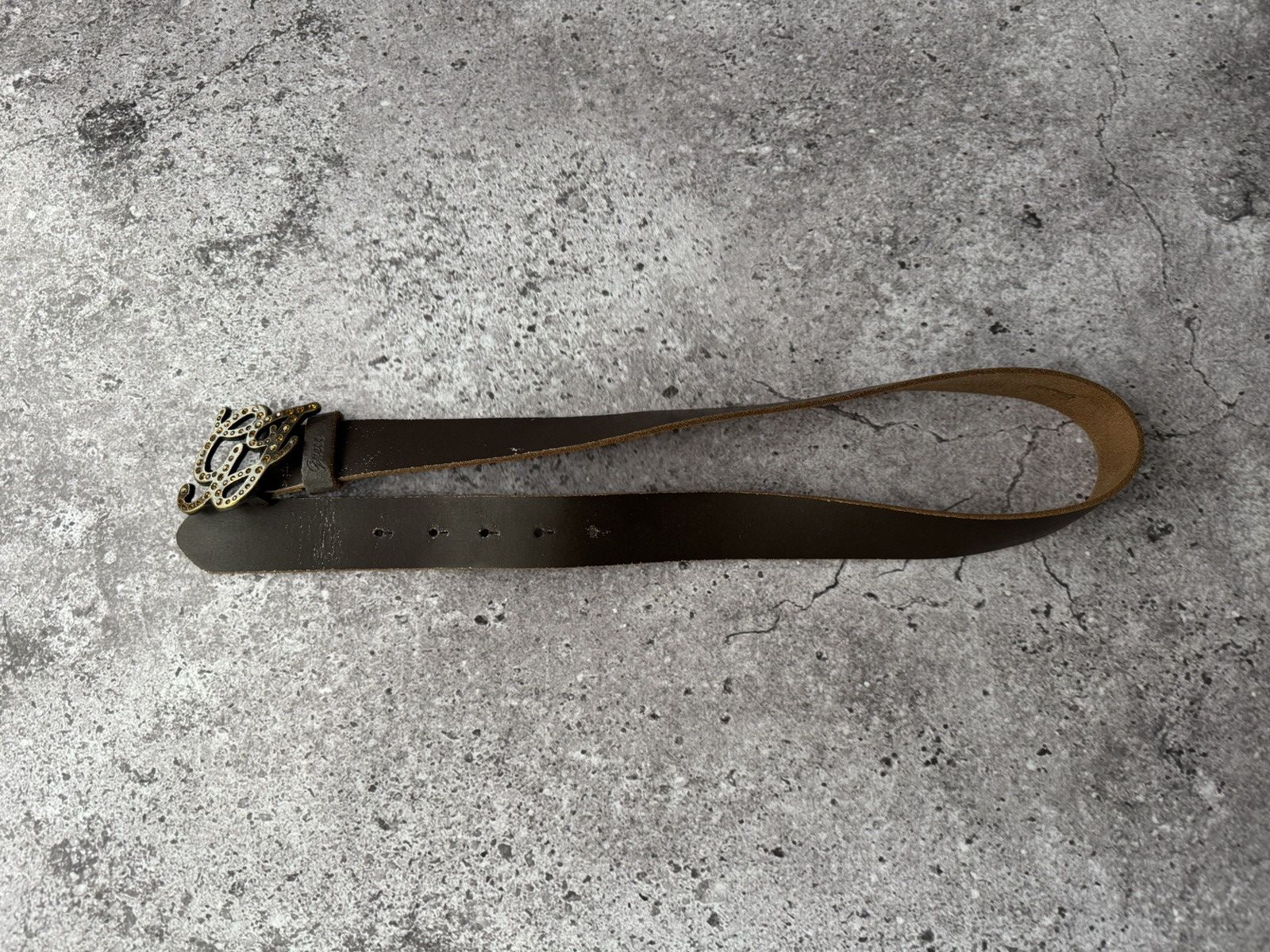 Guess × Vintage Guess Belt Leather Brown Made in Italy Size ONE SIZE - 5 Thumbnail