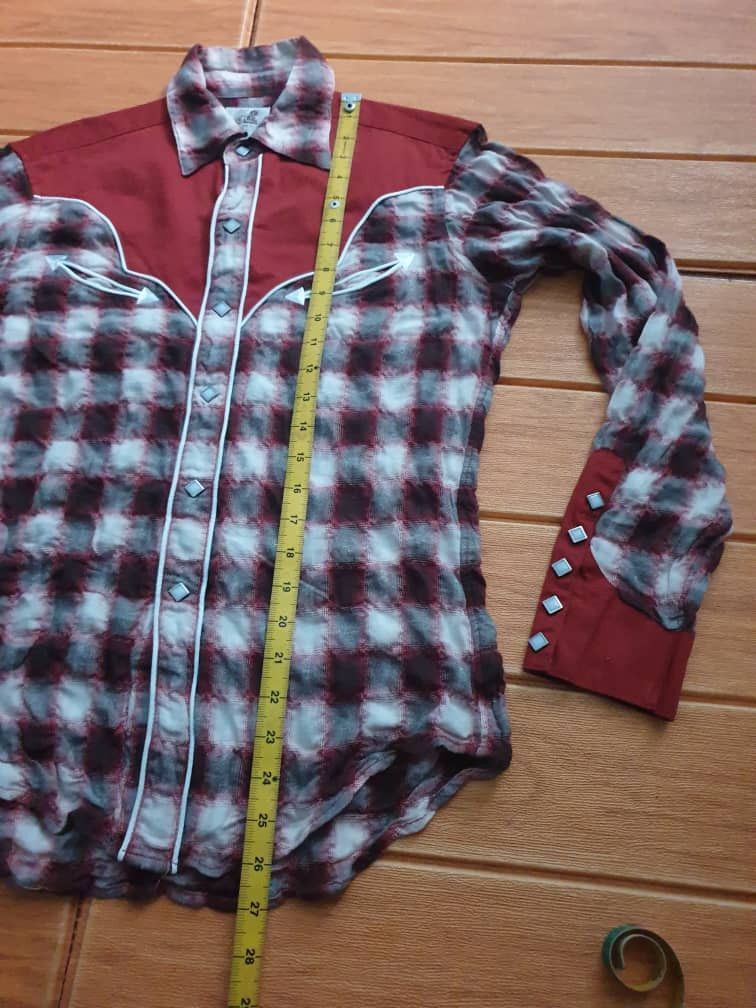 Japanese Brand 💥Bregontrail checkered button up western shirt Size US M / EU 48-50 / 2 - 13 Thumbnail