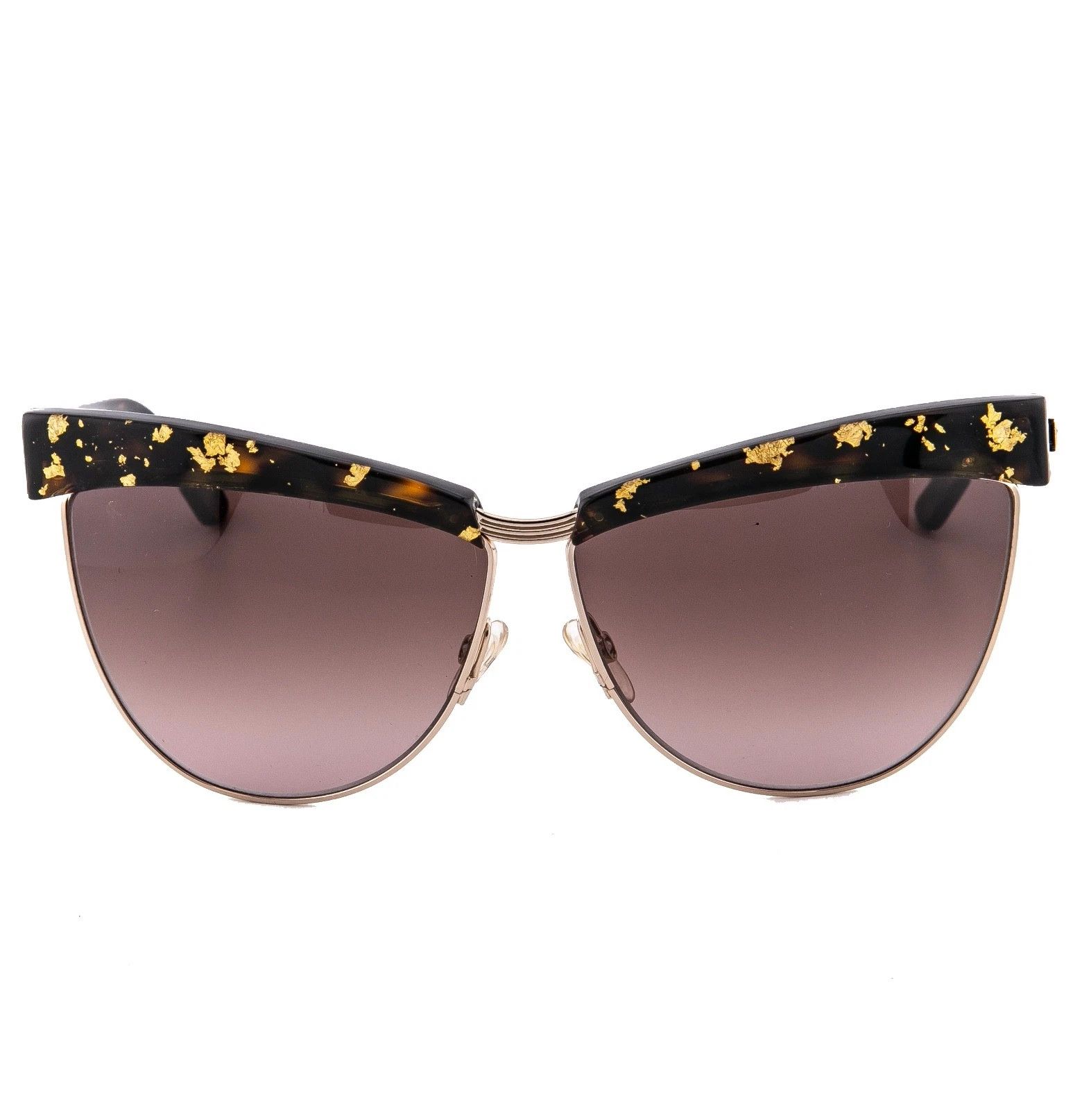 Christian Dior Monsieur CHRISTIAN DIOR METEORE Brown 24K Leaf Boutique Sunglasses Size ONE SIZE - 4 Thumbnail