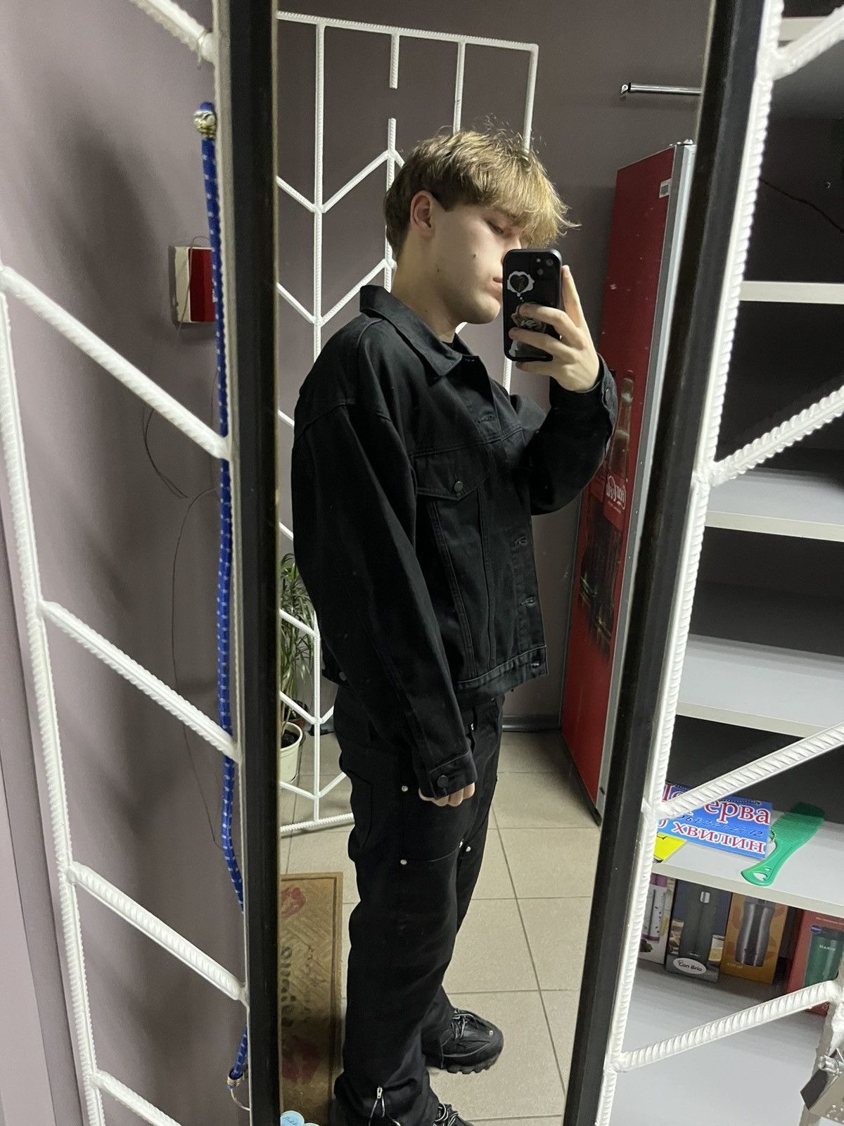 Fear of God Full Black Fear Of God Essentials Denim Jacket Boxy Fit Size US M / EU 48-50 / 2 - 11 Thumbnail