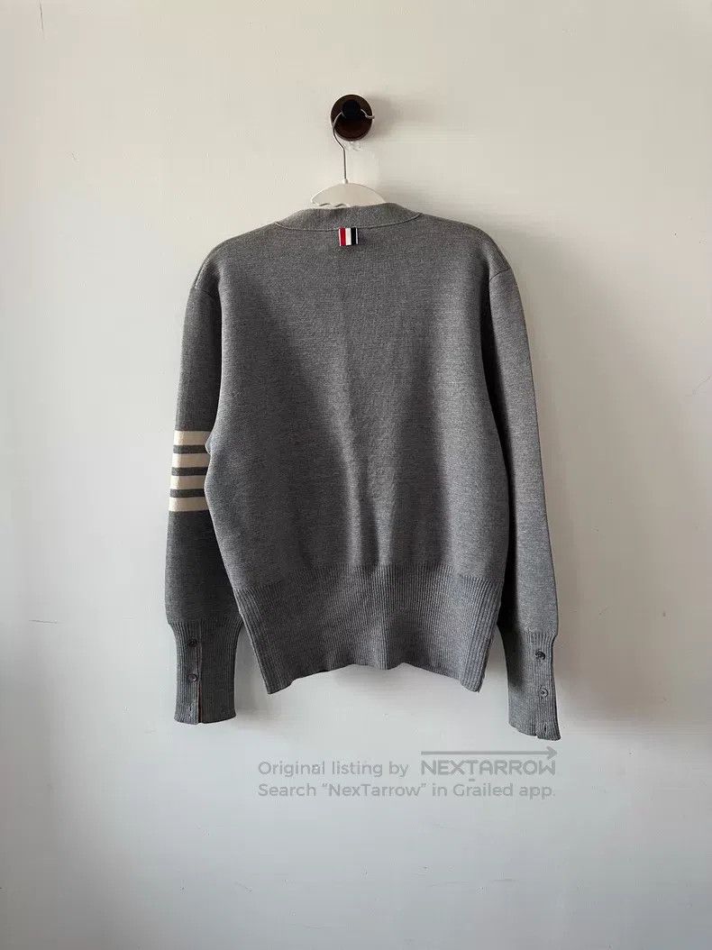 Thom Browne Thom Browne Grey Wool Cardigan Size US M / EU 48-50 / 2 - 2 Thumbnail