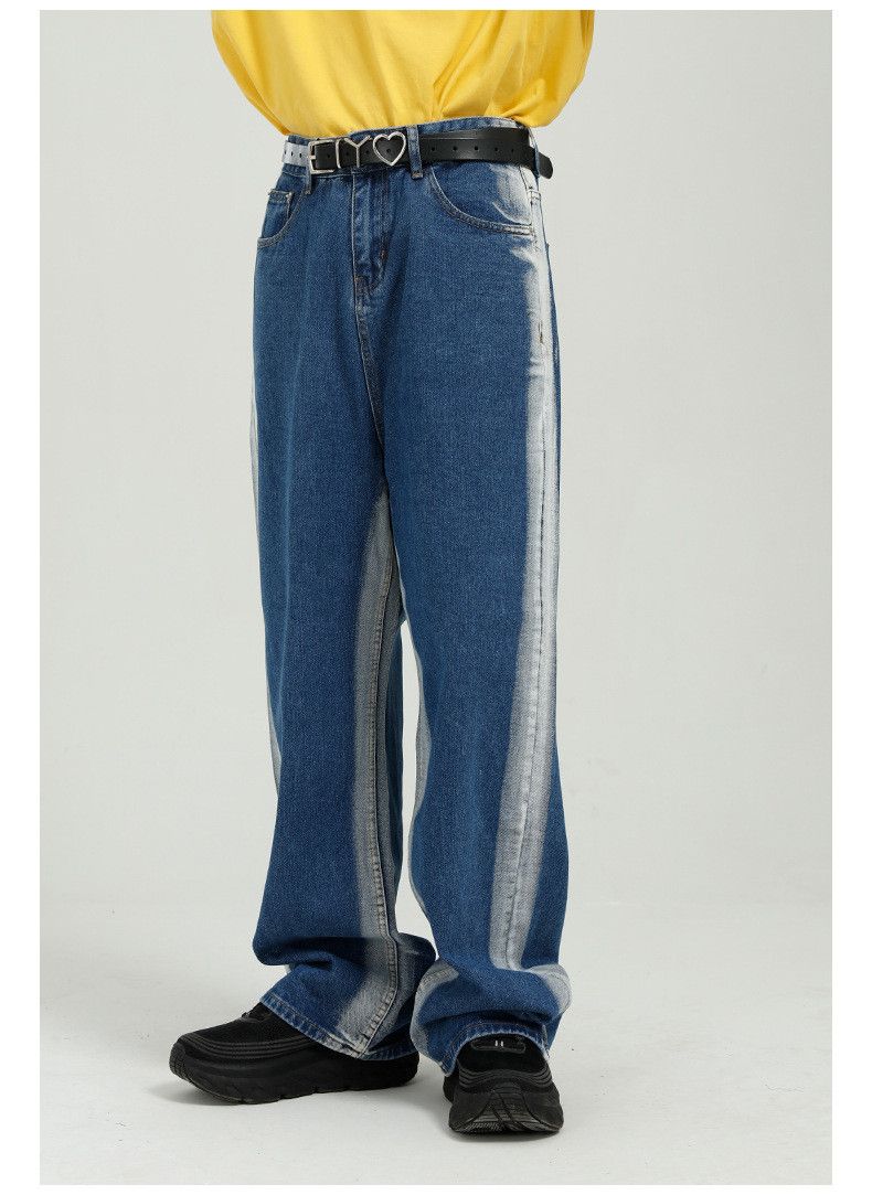 Japanese Brand × Jean Japanese tie-dye contrast personalized washed casual jeans Size US 32 / EU 48 - 1 Thumbnail