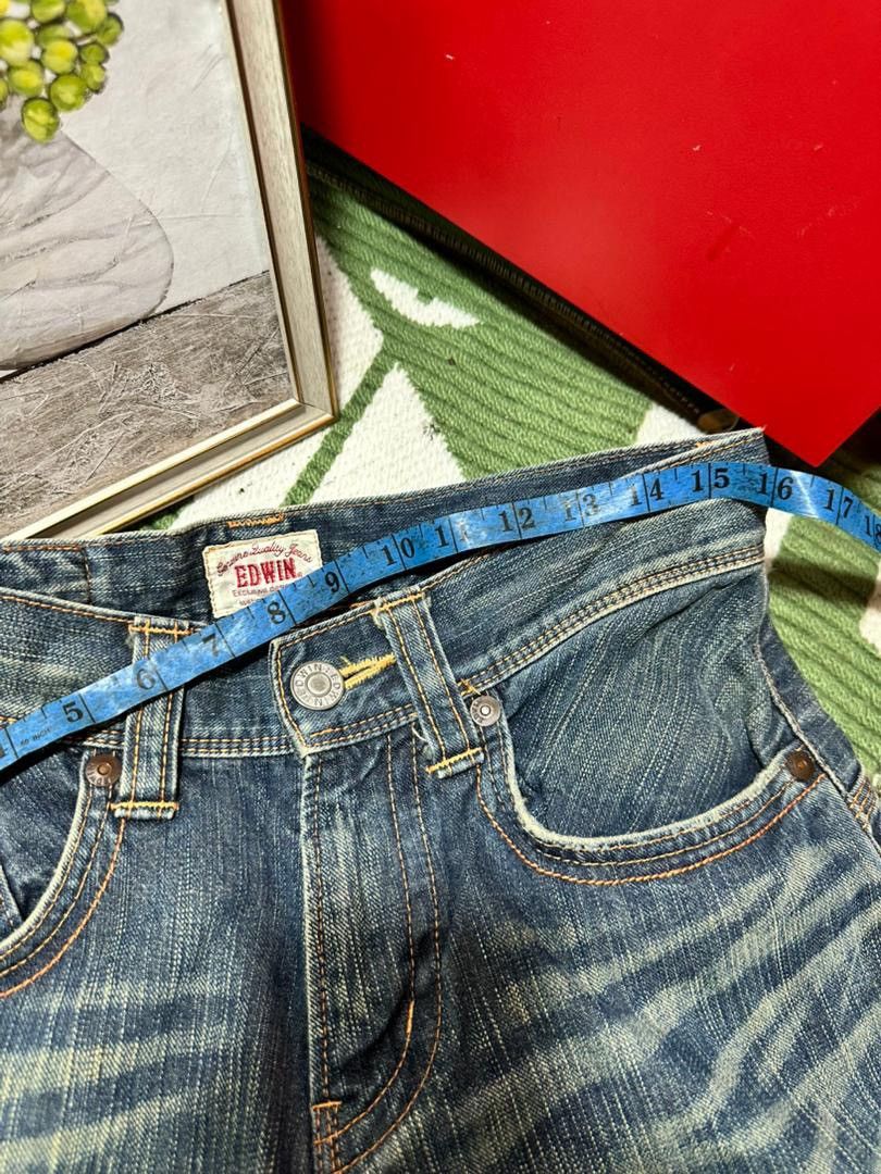 Edwin EDWIN XV Distressed Flare Buckle Back Jeans Size US 32 / EU 48 - 8 Thumbnail