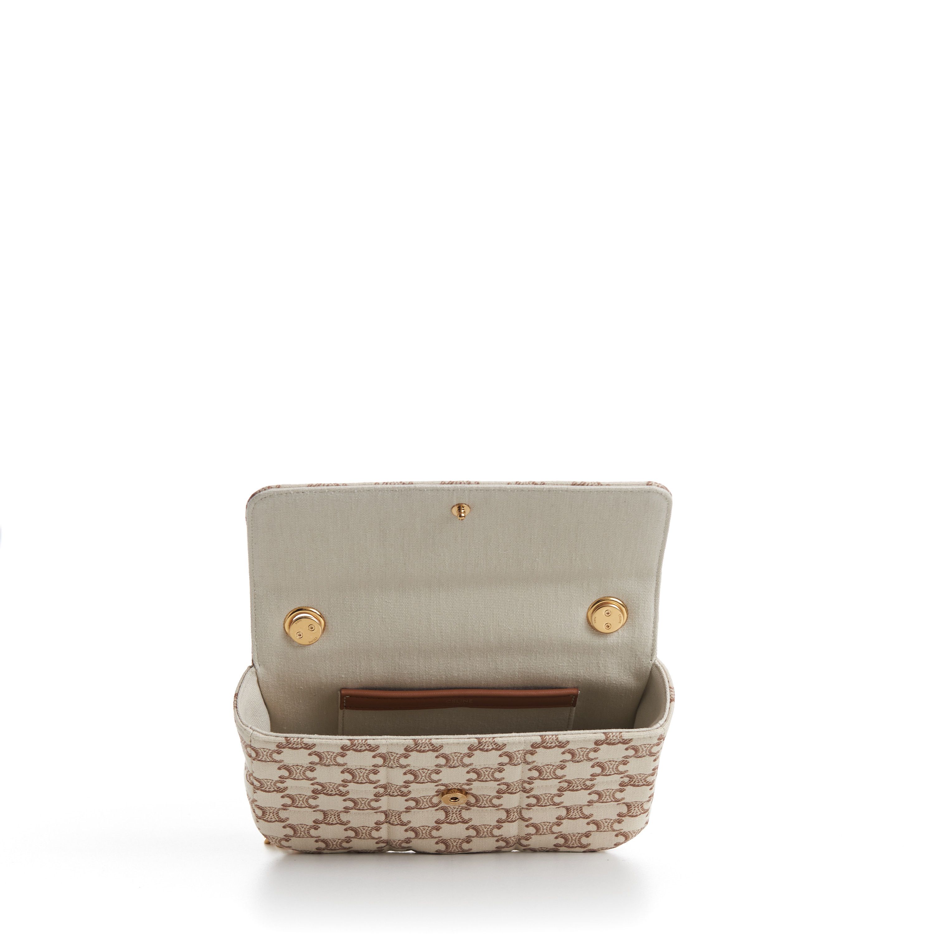 Celine Chain Shoulder Bag - Matelasse - Triomphe Canvas Print White Size ONE SIZE - 10 Thumbnail