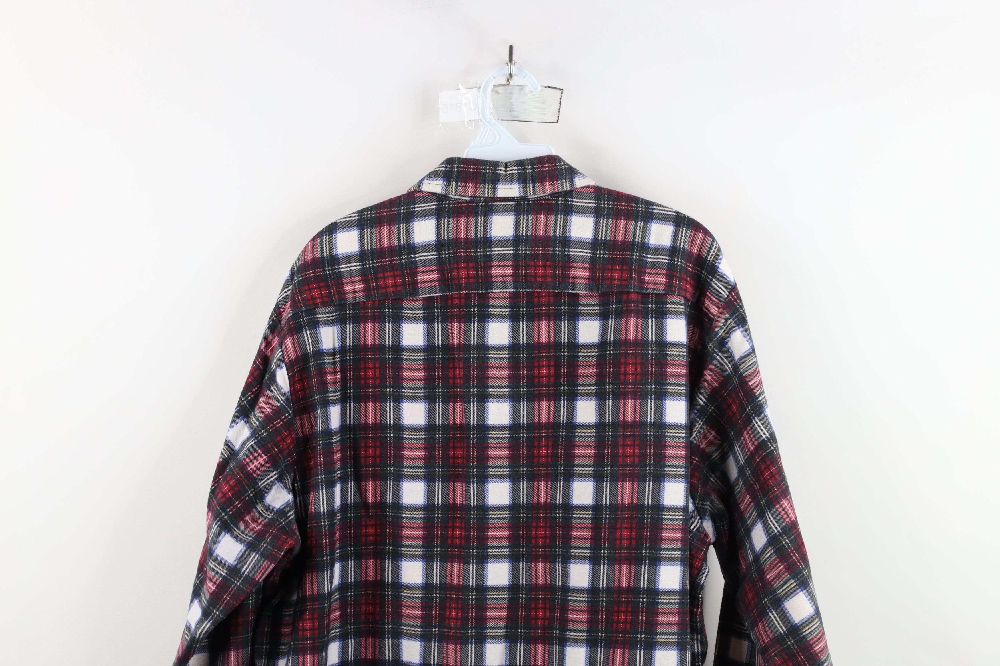 Vintage Vintage 90s Streetwear Pocket Flannel Collared Button Shirt Size US L / EU 52-54 / 3 - 10 Thumbnail