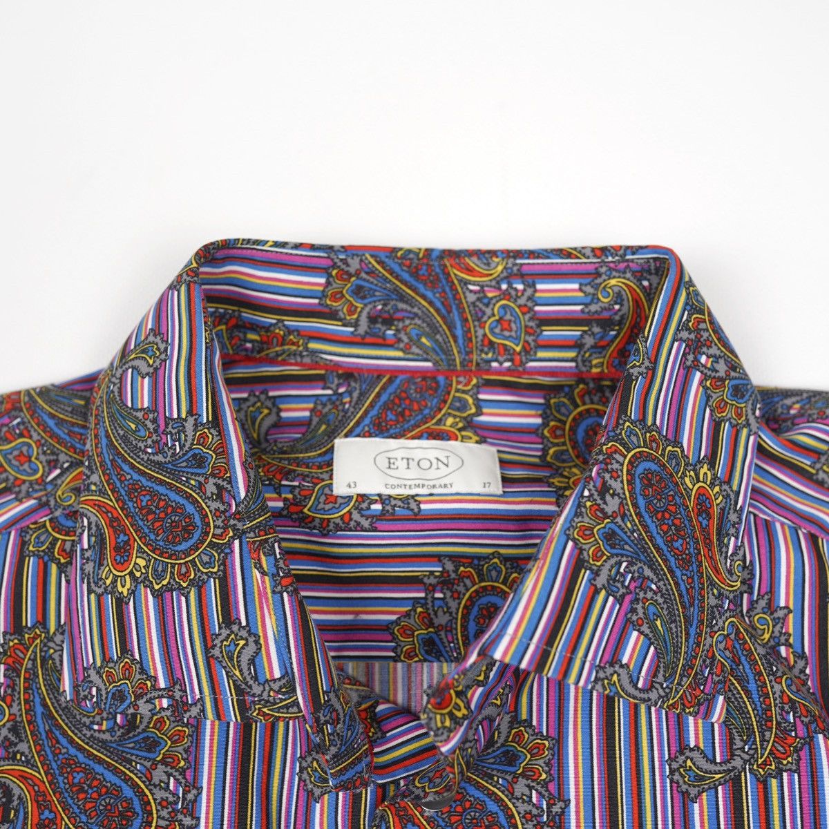 Eton Eton Shirt Purple Multicolor Printed Pattern Size US XL / EU 56 / 4 - 7 Thumbnail