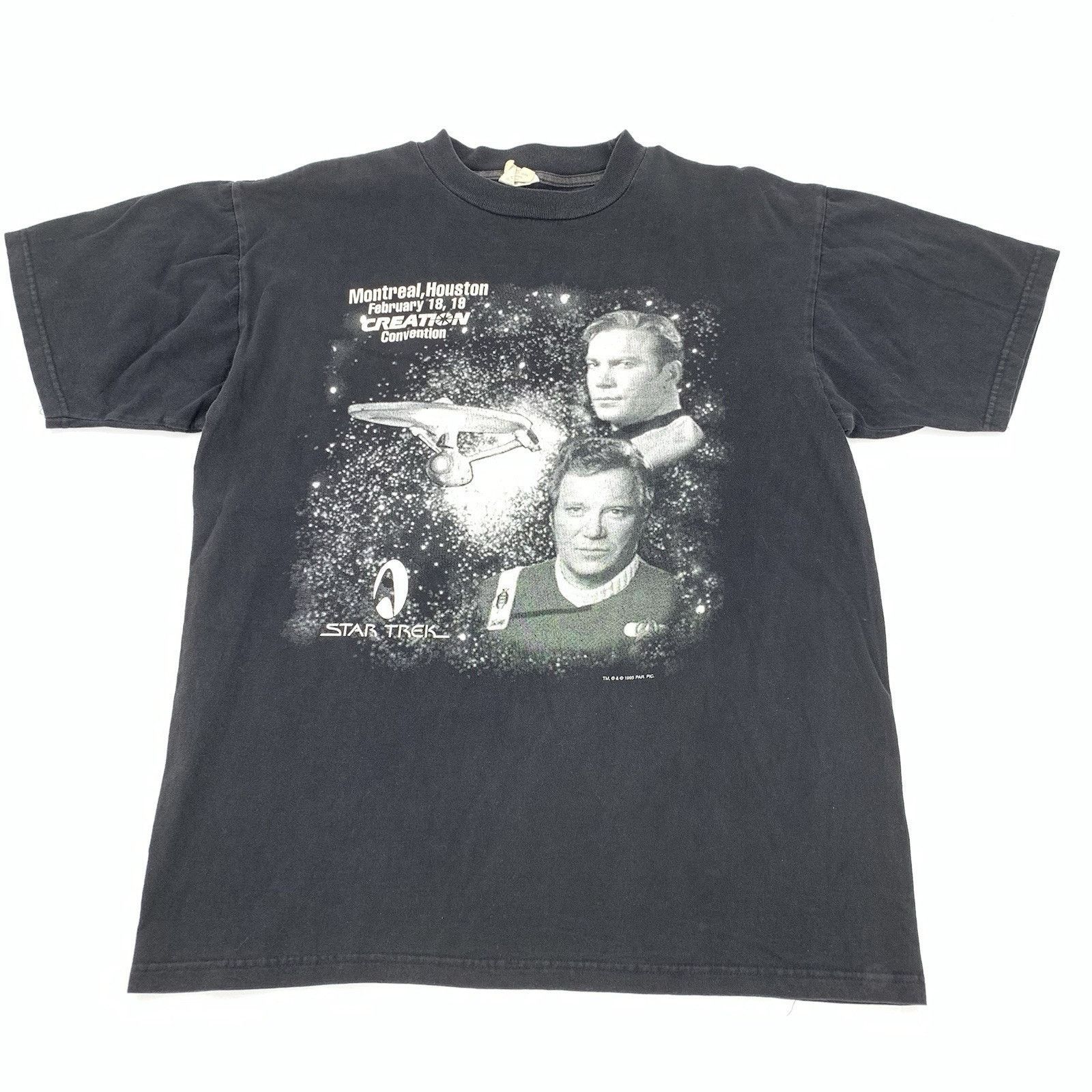 Vintage 1995 Star Trek Convention Short Sleeve Promo T-Shirt
