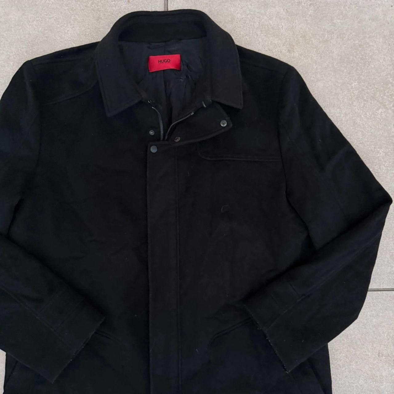 Hugo Boss Hugo Boss Vintage 90s Cashmere Coat Black Size US XL / EU 56 / 4 - 4 Thumbnail