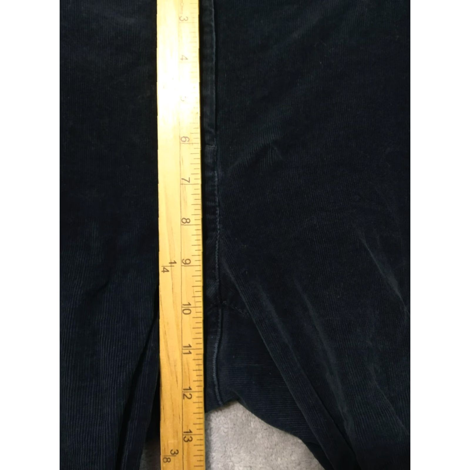 J. Jill J. Jill Womens Pants 12 Black Corduroy Straight Leg Mid Rise Stretch Chino Casual Size 34" / US 12 / IT 48 - 4 Thumbnail