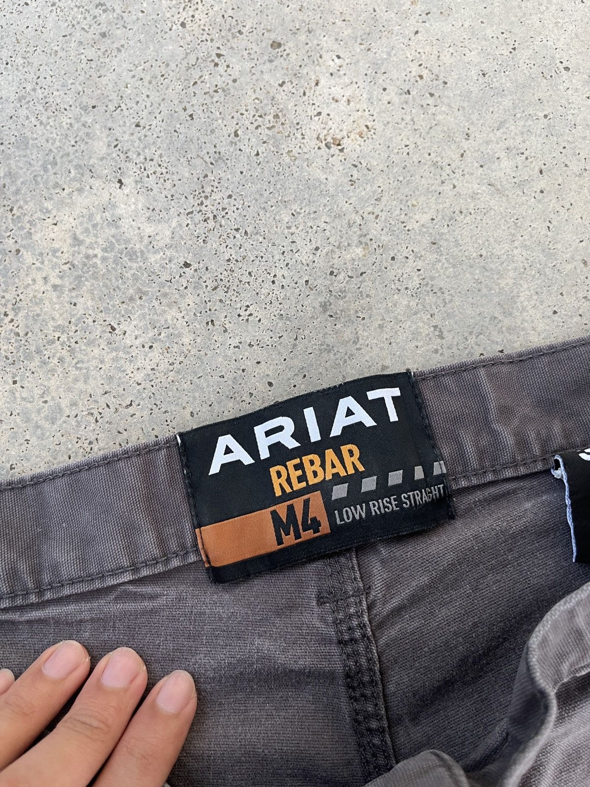 Ariat × Vintage Sunfaded Ariat Rebar Double Knee Grey Pants Size US 38 / EU 54 - 9 Thumbnail