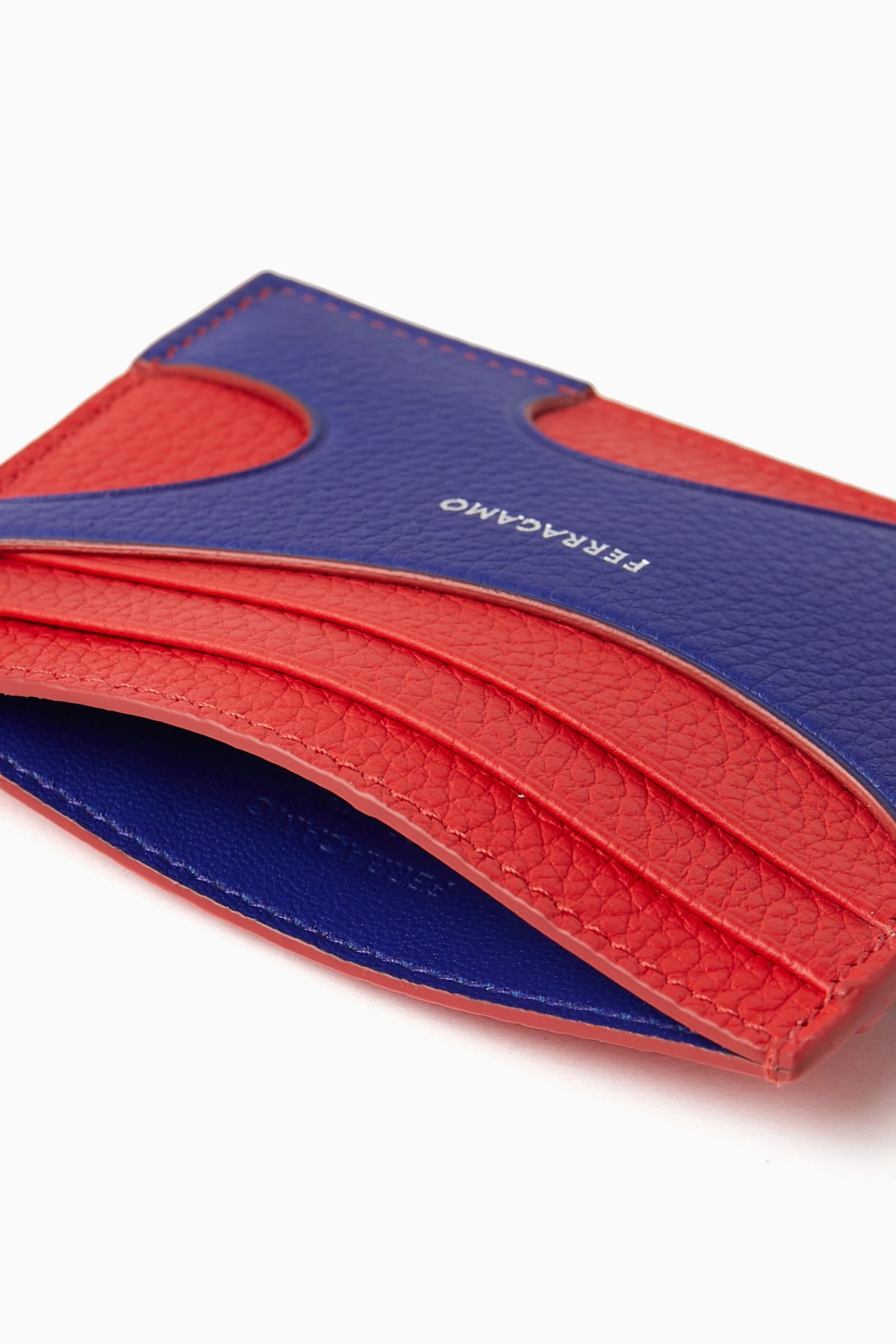 Salvatore Ferragamo o1s1rm0924 Size: OS / Cut Out leather Wallet in Red/Blue Size ONE SIZE - 3 Thumbnail