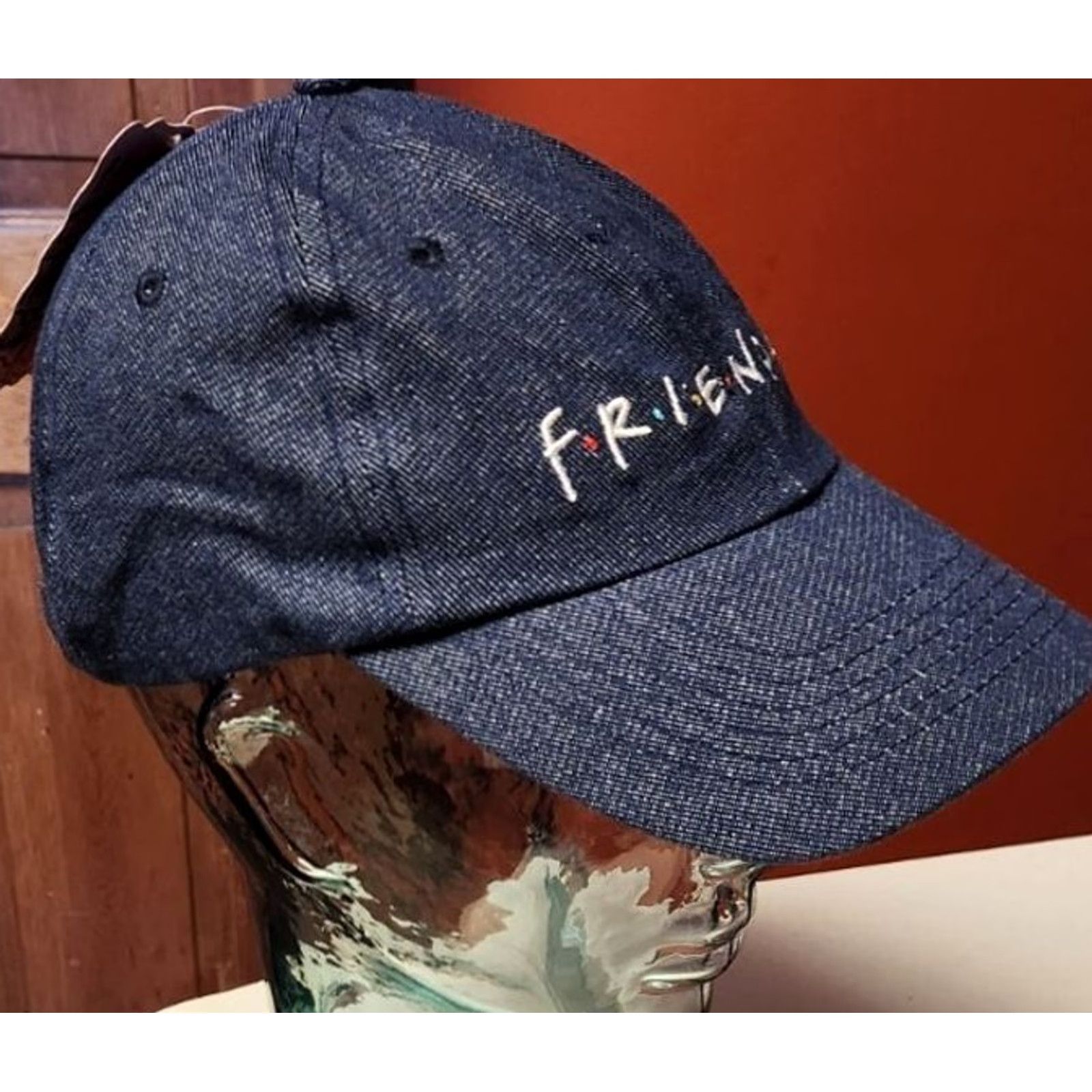 Denime VINTAGE Friends The TV Series Hat Cap Embroidered Logo Adjust strap Warner Bros Official Denim NEW Size ONE SIZE - 5 Thumbnail