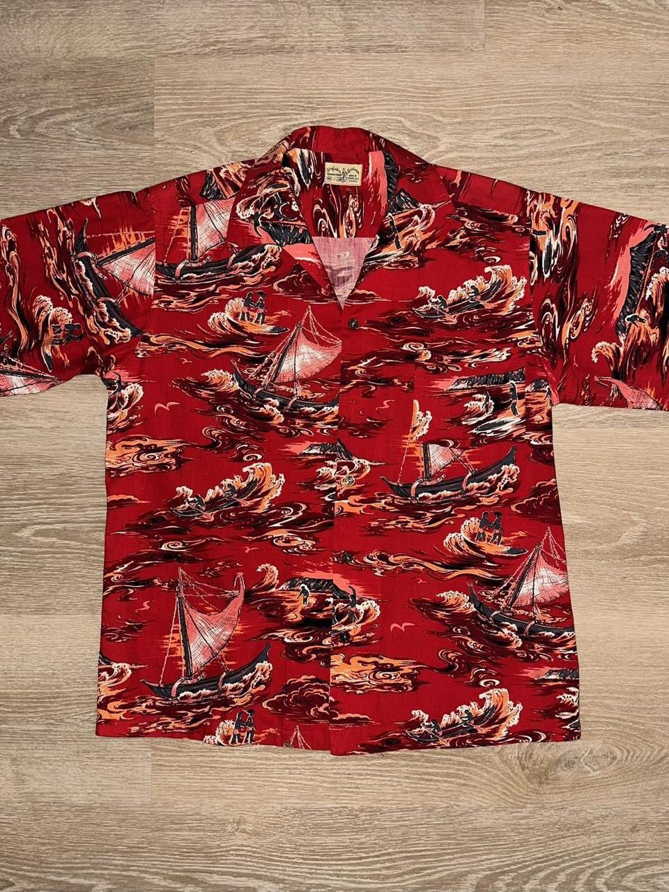 Other Vintage 50’s Surfriders Sportswear Hawaiian Button Up Shirt Size US M / EU 48-50 / 2 - 1 Thumbnail