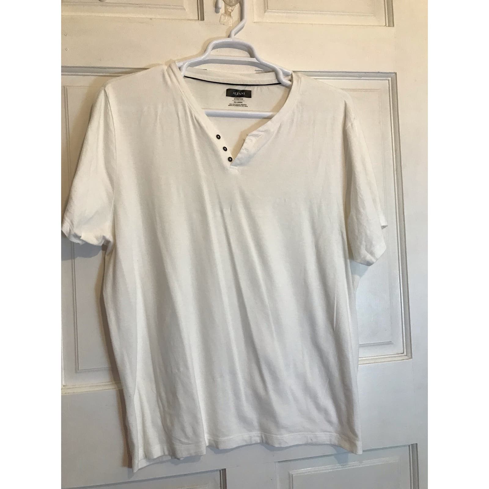 Alfani ALFANI Stretch Shirt Men's XXL White Short Sleeve Size US XXL / EU 58 / 5 - 1 Thumbnail