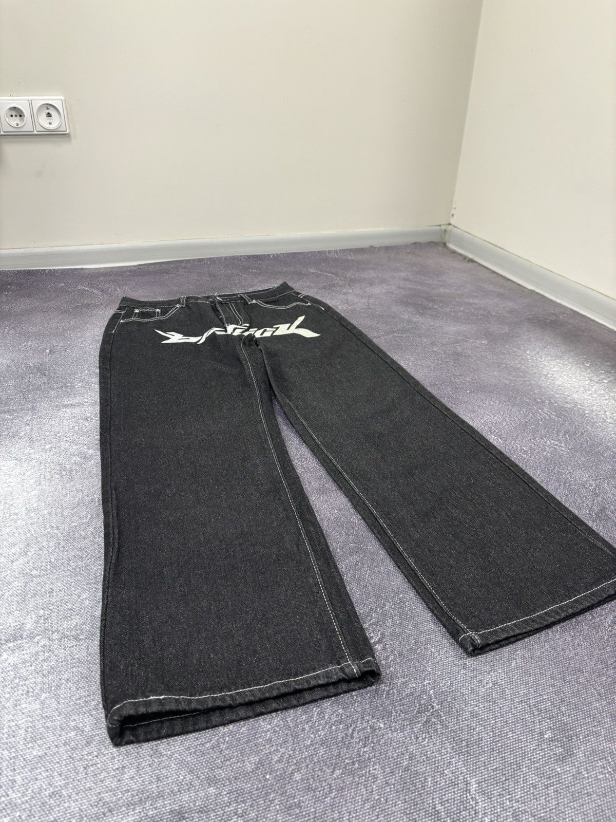 Vintage Vintage Skategang Fuck Hip Hop Y2K Black Rap Baggy Jeans Size US 30 / EU 46 - 5 Thumbnail