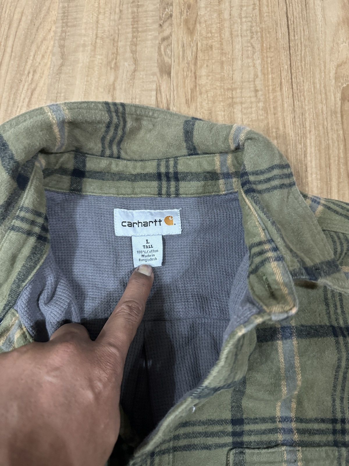 Carhartt × Vintage VINTAGE CARHARTT FLANEL SHIRT Size US L / EU 52-54 / 3 - 2 Thumbnail