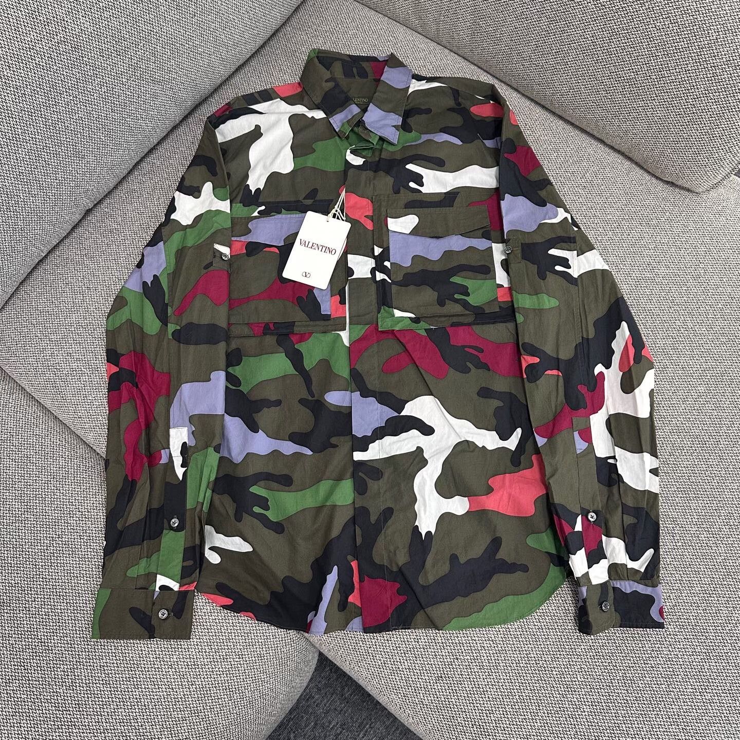 Valentino Valentino Camo Shirt s Men Size US S / EU 44-46 / 1 - 1 Thumbnail