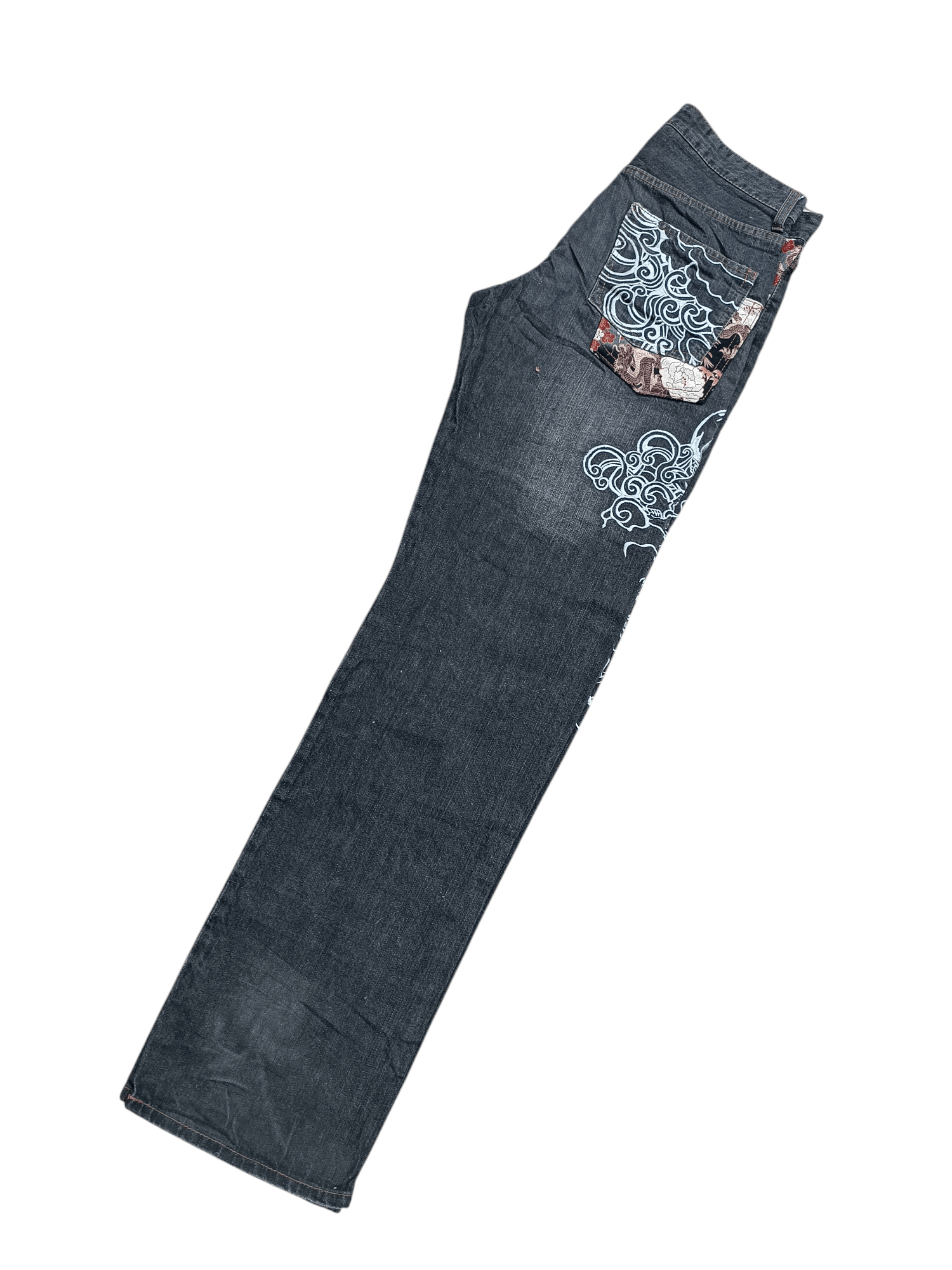 Japanese Brand × Kamakura × Tornado Mart RARE Japanese Brand Masai Dragon Embroidery Floral Denim Size US 32 / EU 48 - 17 Thumbnail
