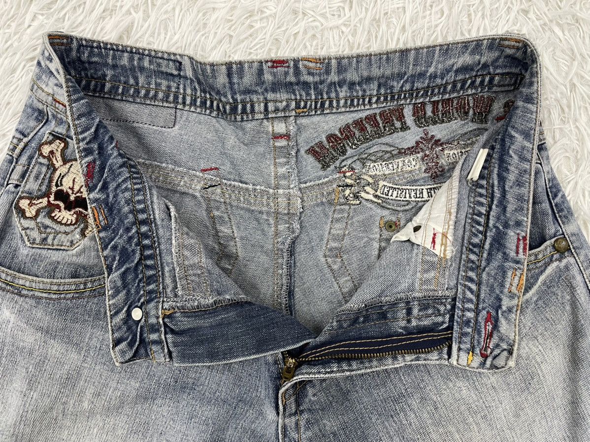 Japanese Brand Skull The World of Freedom Flare Jeans Pant Size US 33 - 17 Thumbnail