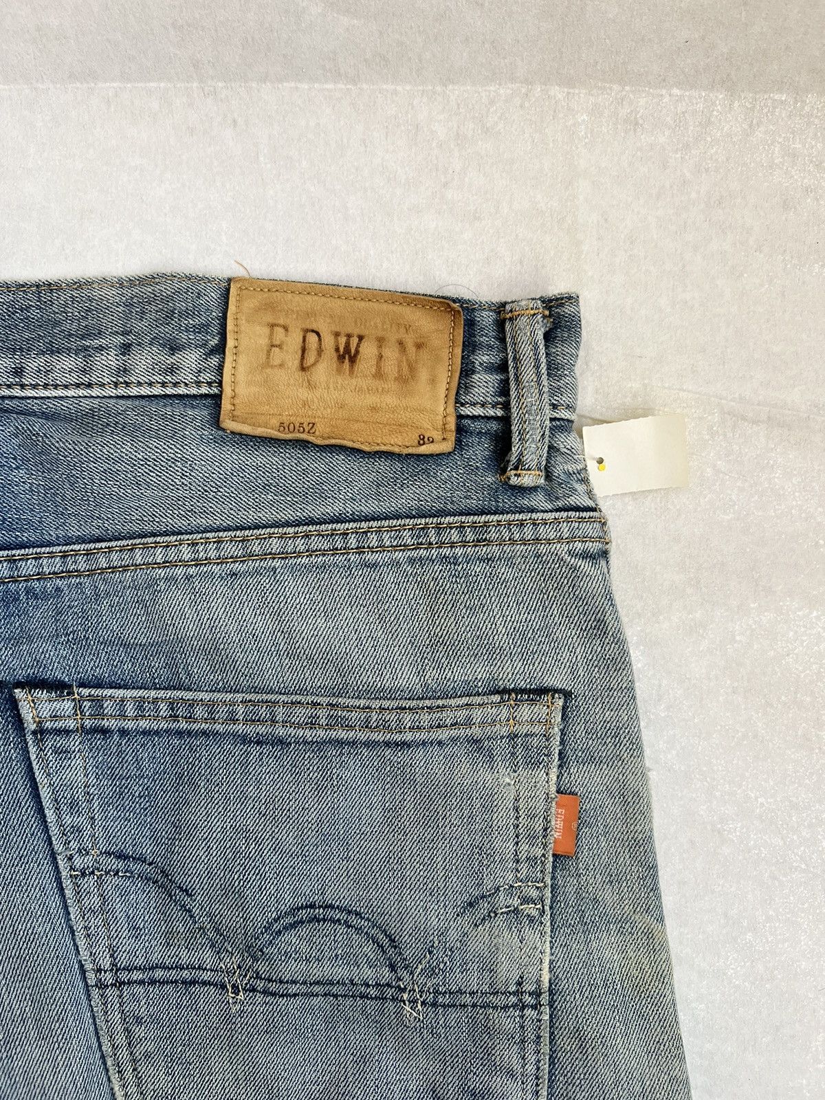 Edwin Edwin 505z Orange Selvedge Distressed Denim Size US 37 - 16 Thumbnail