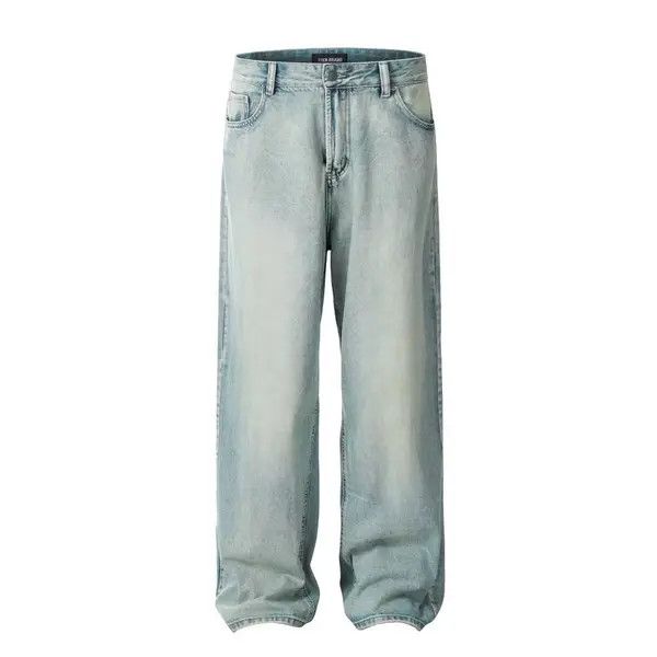Japanese Brand Riho American retro washed distressed loose casual jeans Size US 34 / EU 50 - 1 Thumbnail